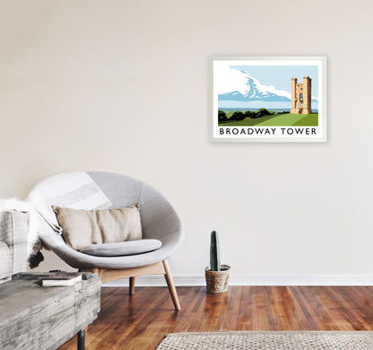 Broadway Tower Art Print by Richard O'Neill A2 Oak Frame