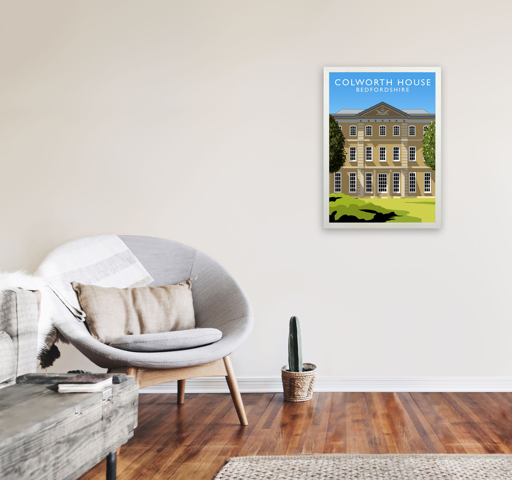 Colworth House Portrait by Richard O'Neill A2 Oak Frame