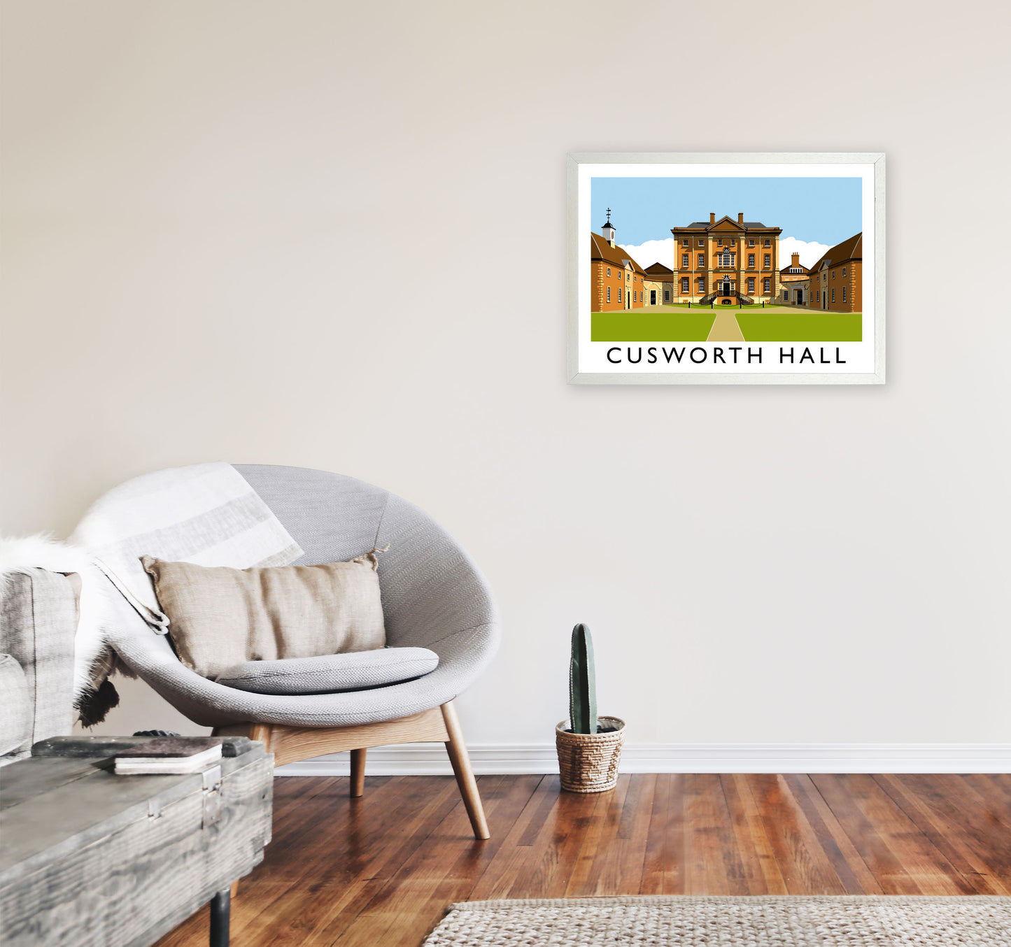 Cusworth Hall Art Print by Richard O'Neill A2 Oak Frame