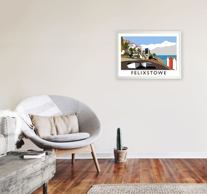 Felixstowe Framed Digital Art Print by Richard O'Neill A2 Oak Frame