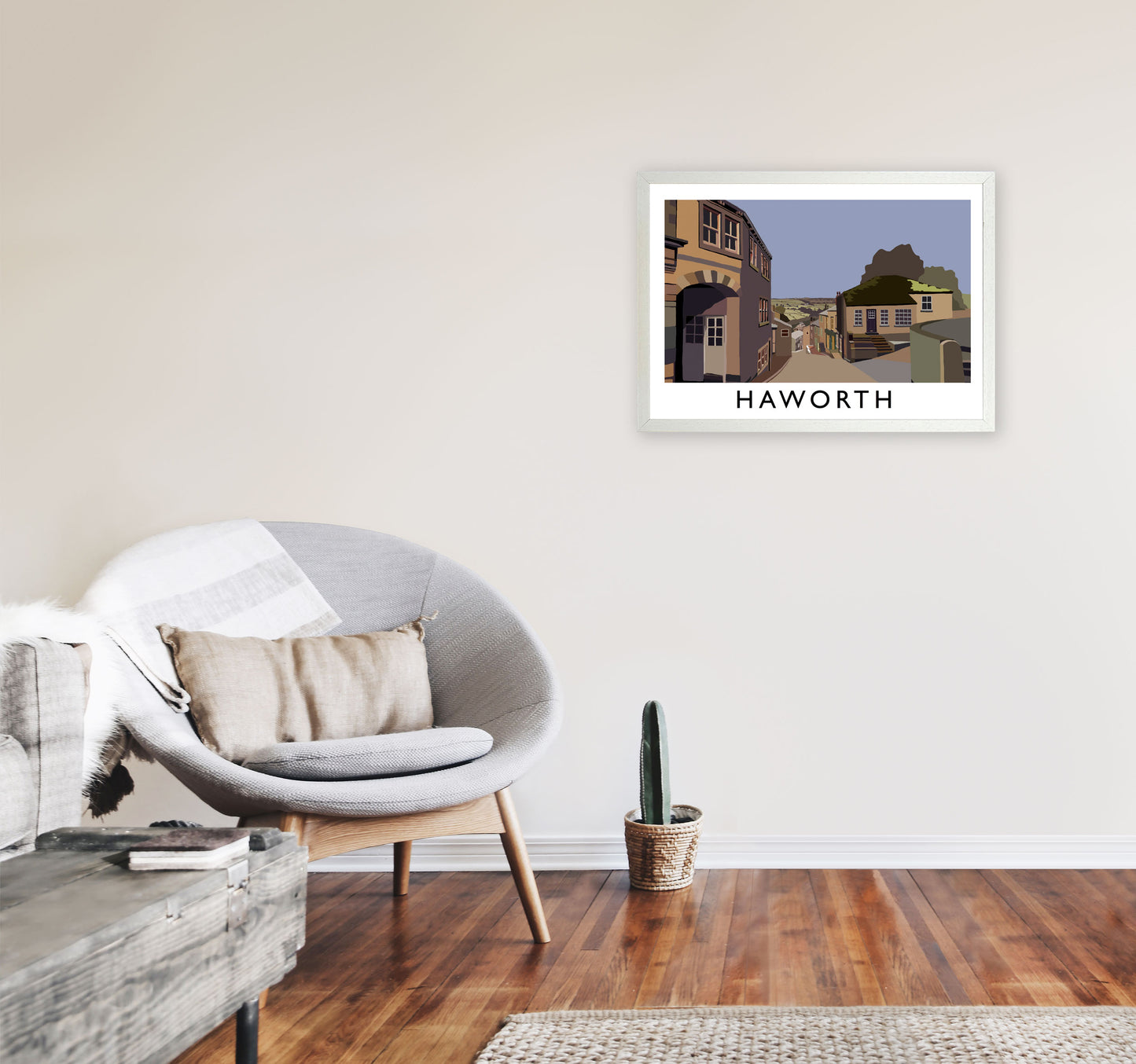 Haworth Framed Digital Art Print by Richard O'Neill A2 Oak Frame