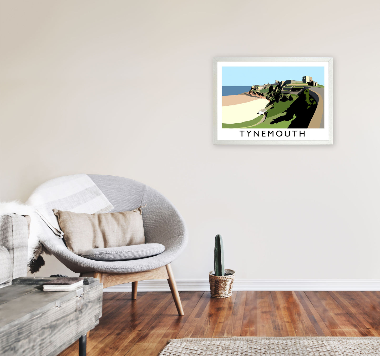 Tynemouth Framed Digital Art Print by Richard O'Neill A2 Oak Frame