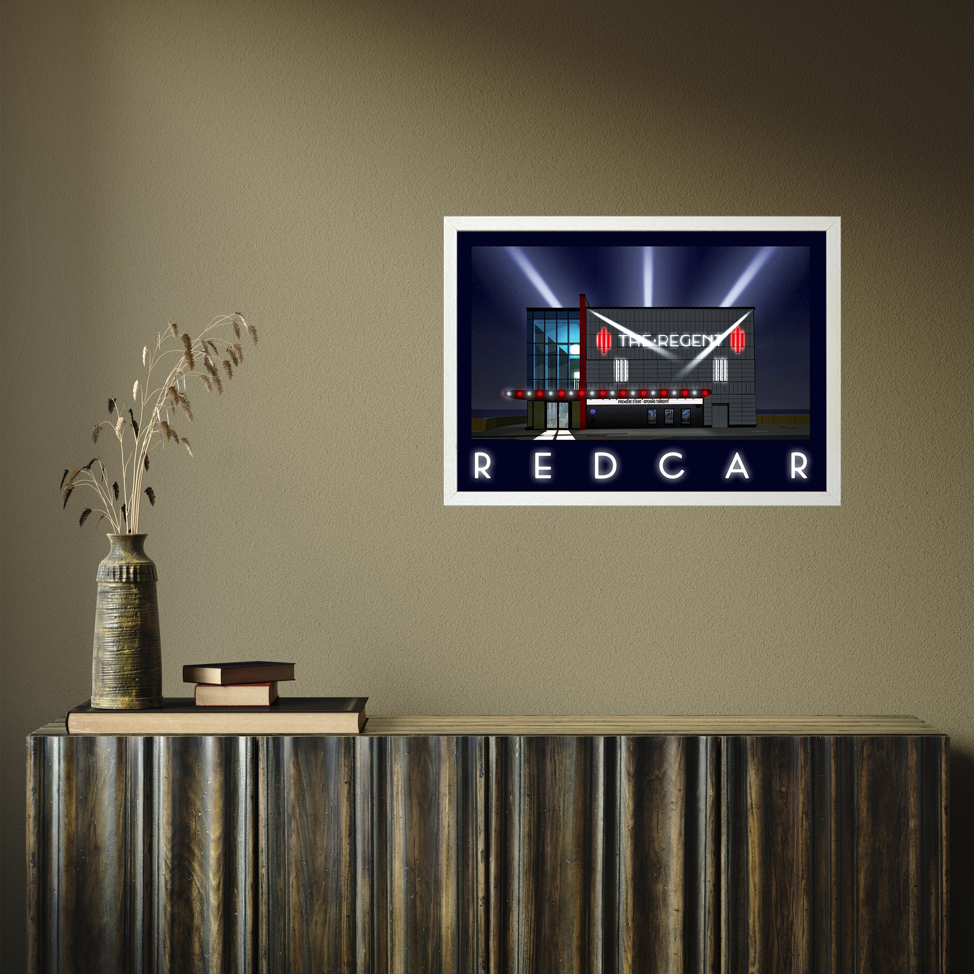 Redcar Regent by Richard O'Neill A2 White Frame