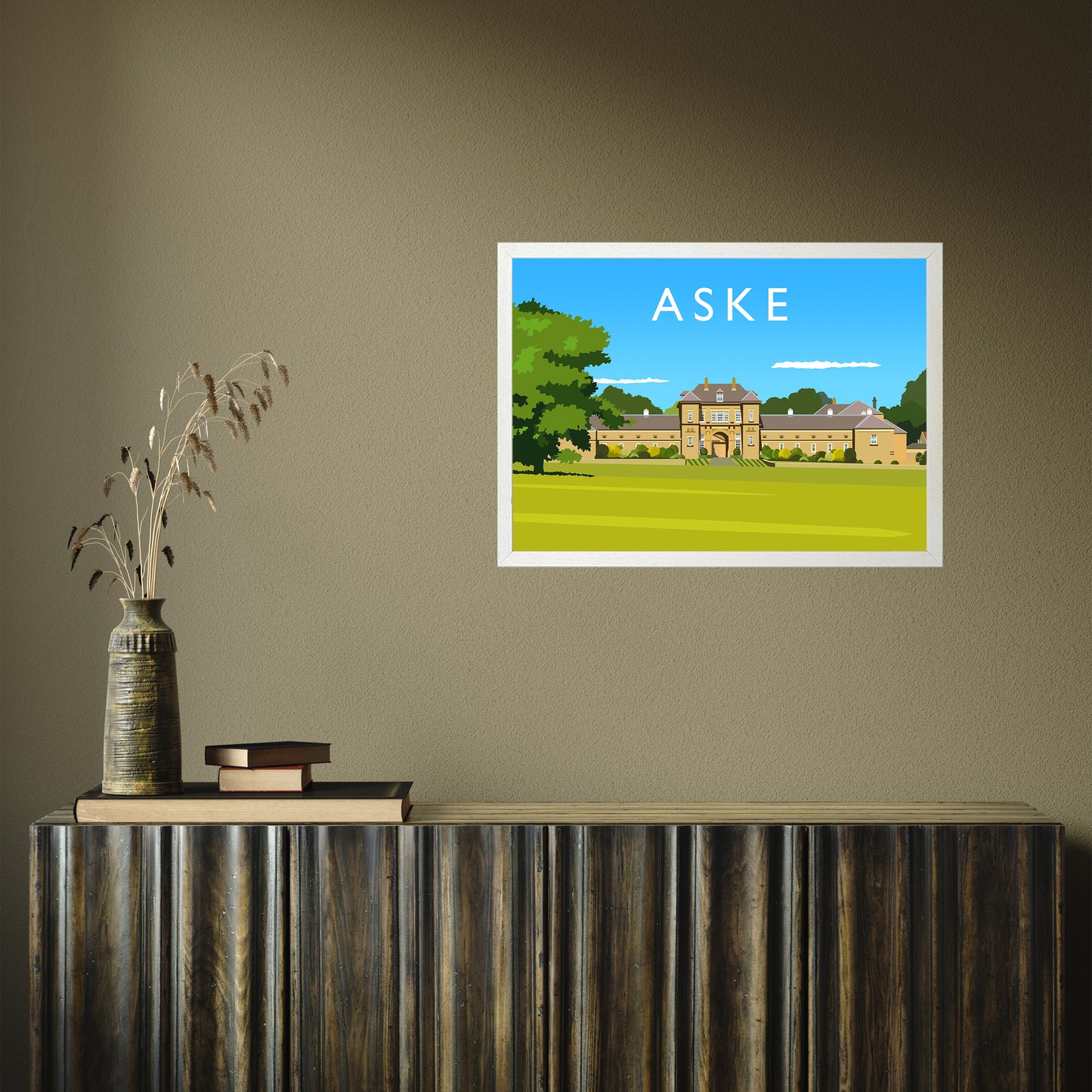 Aske by Richard O'Neill A2 White Frame