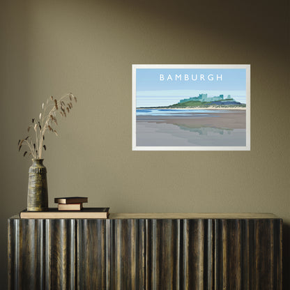 Bamburgh by Richard O'Neill A2 White Frame