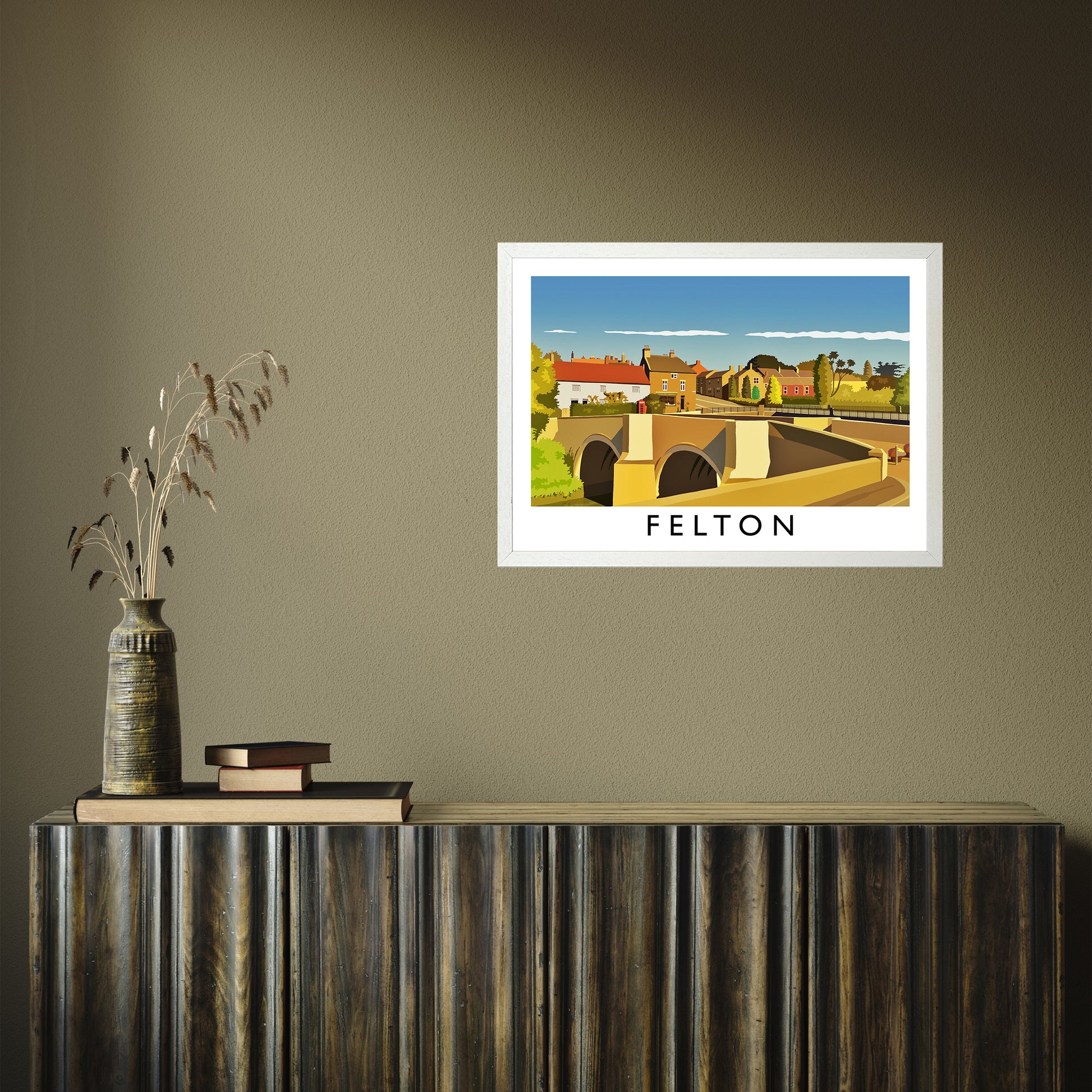 Felton by Richard O'Neill A2 White Frame