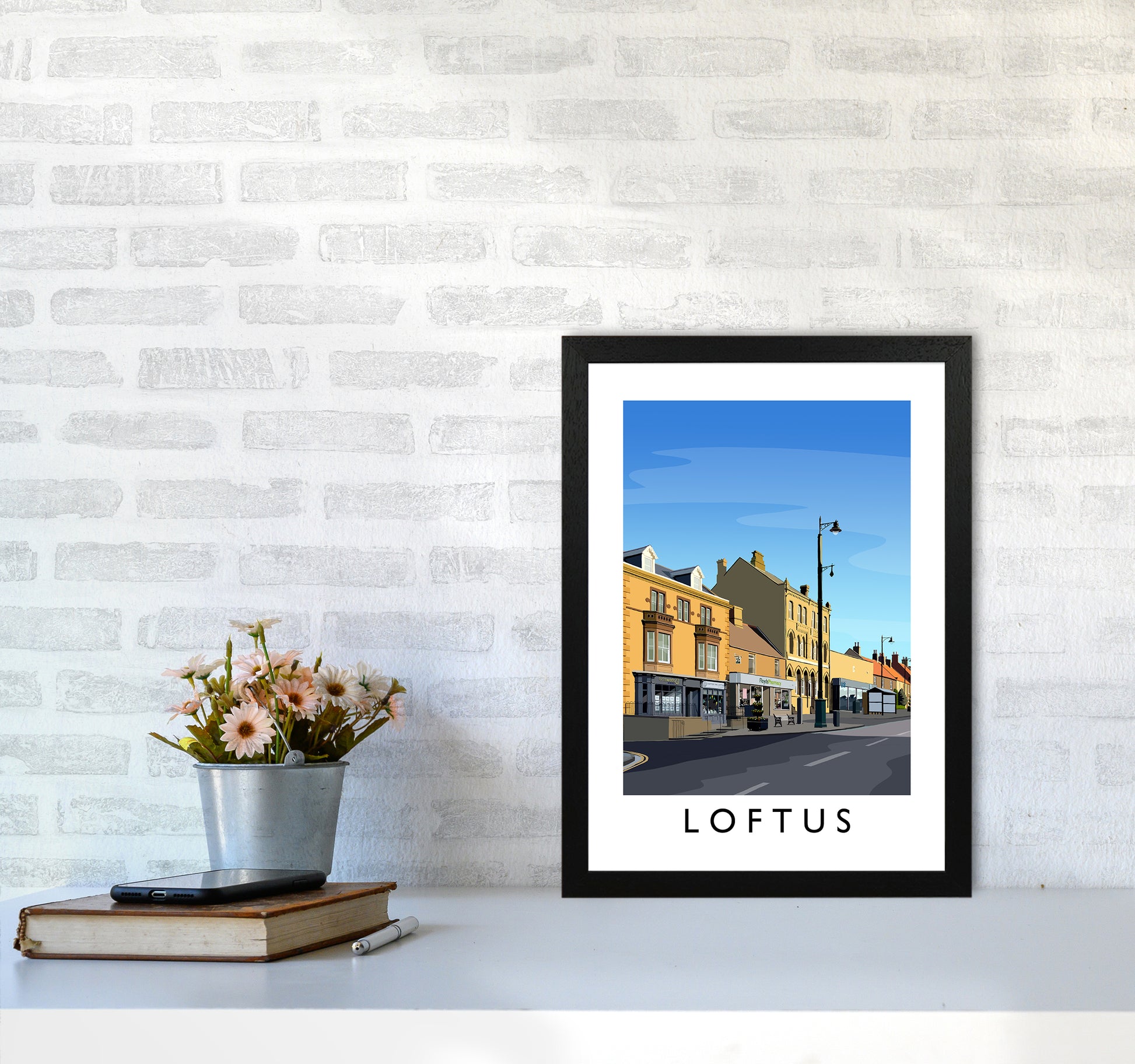 Loftus 3 Portrait Art Print by Richard O'Neill A3 White Frame