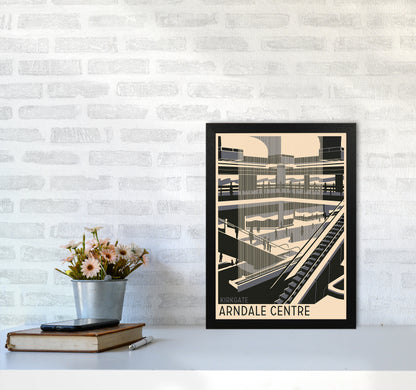 Kirkgate Arndale Centre Travel Art Print by Richard O'Neill A3 White Frame