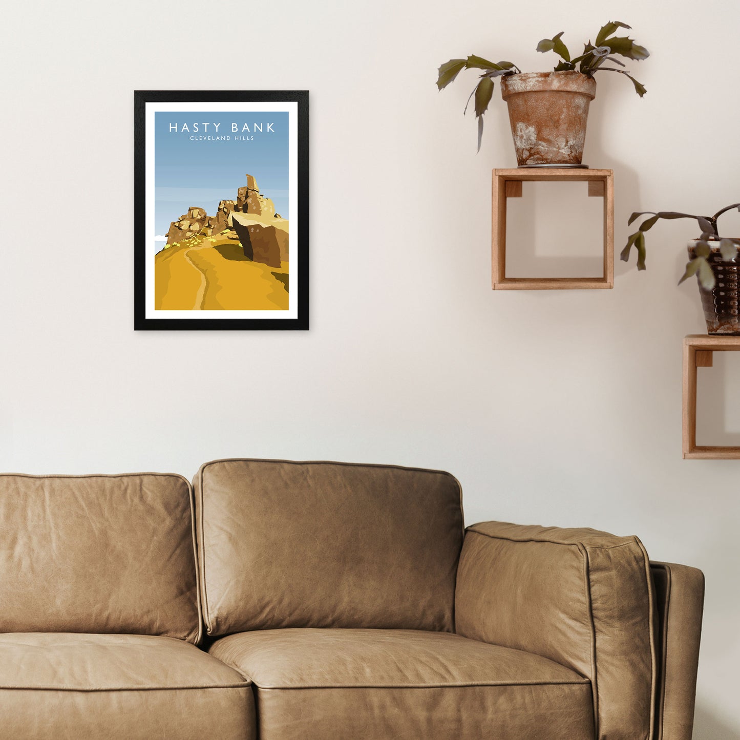 Hasty Bank Portrait Travel Art Print by Richard O'Neill A3 White Frame