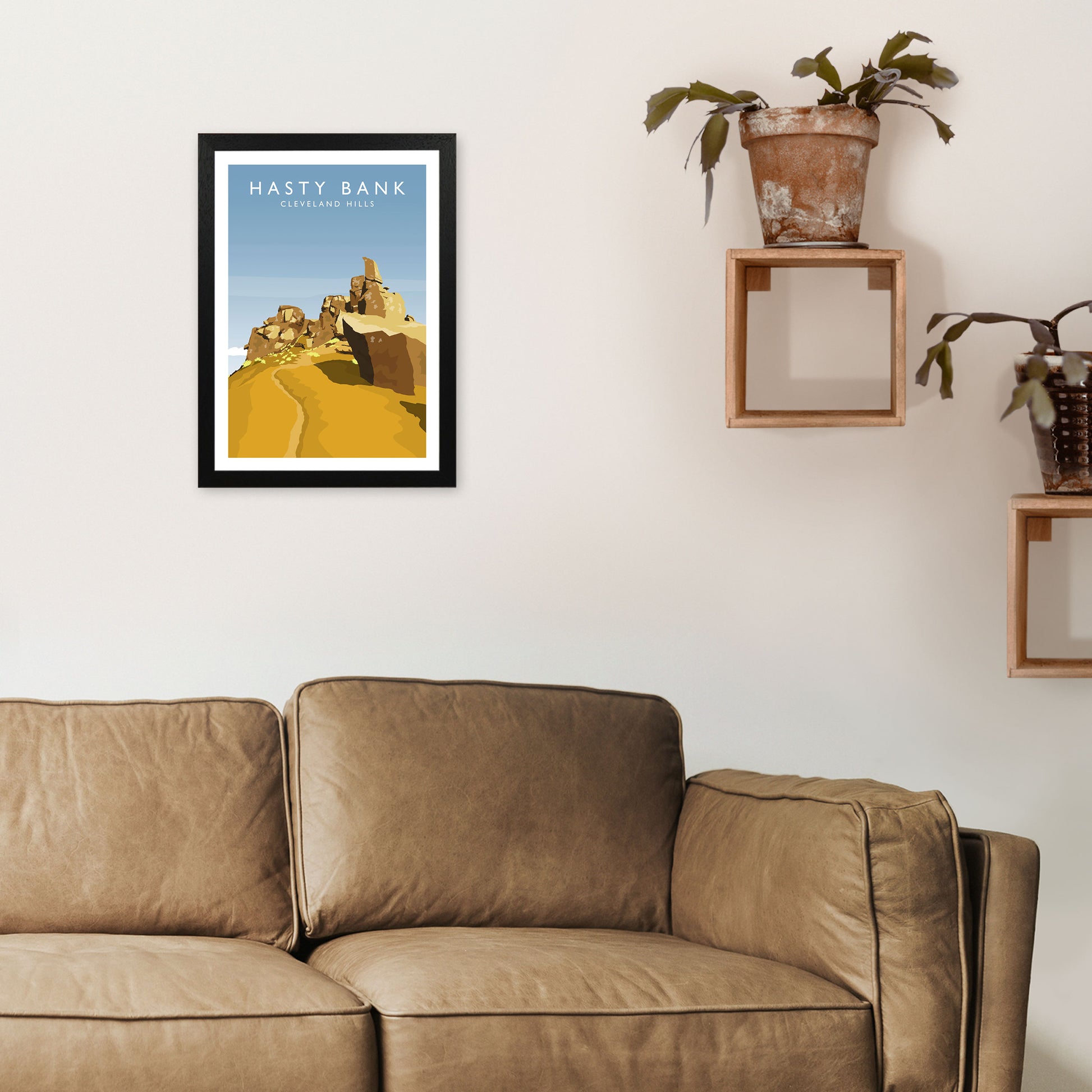 Hasty Bank Portrait Travel Art Print by Richard O'Neill A3 White Frame