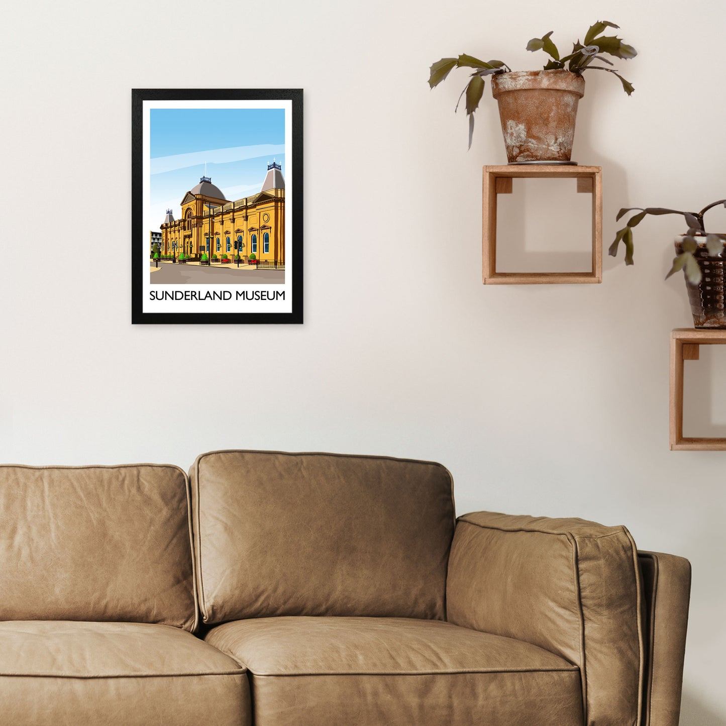 Sunderland Museum 2 Portrait Travel Art Print by Richard O'Neill A3 White Frame