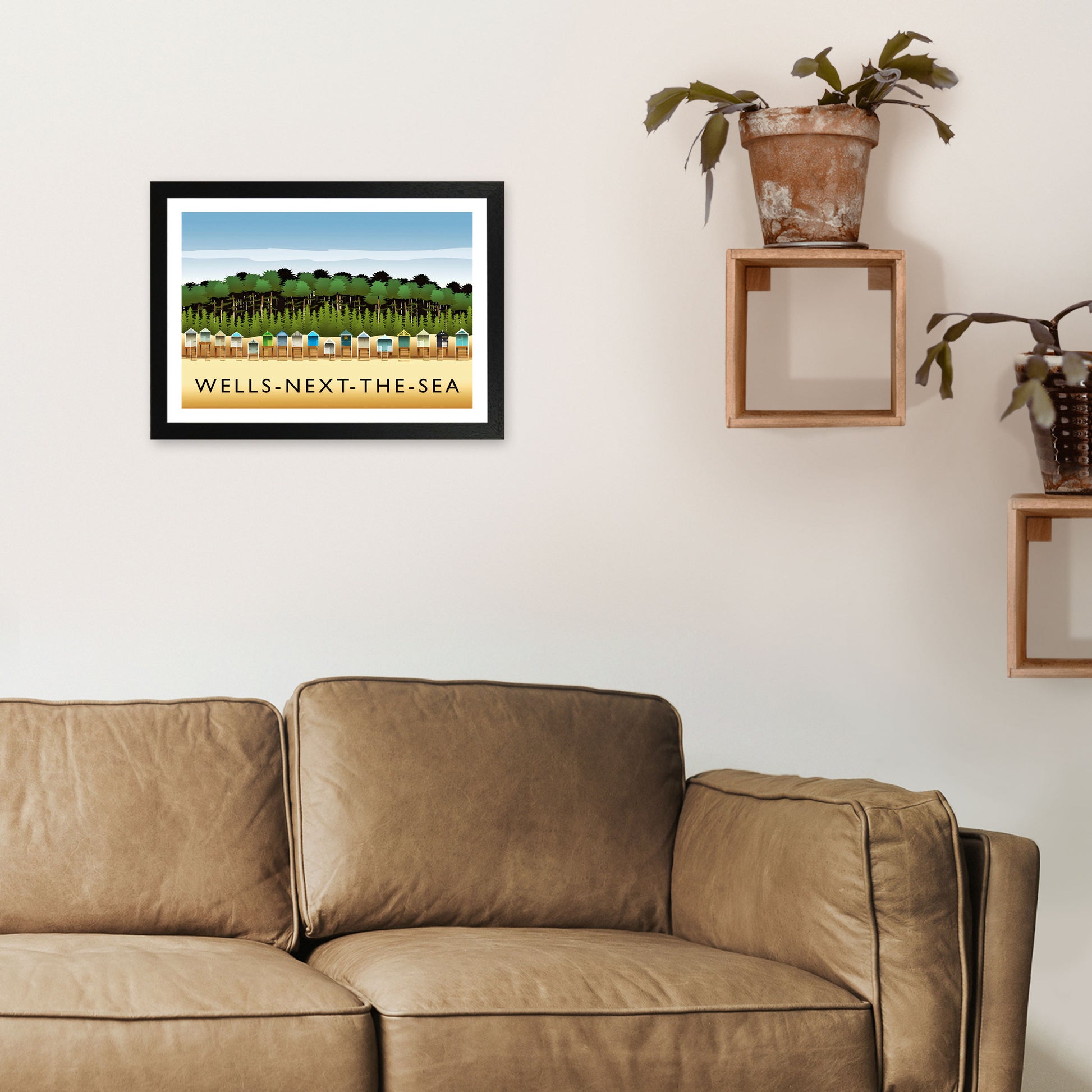 Wells-Next-The-Sea Travel Art Print by Richard O'Neill A3 White Frame