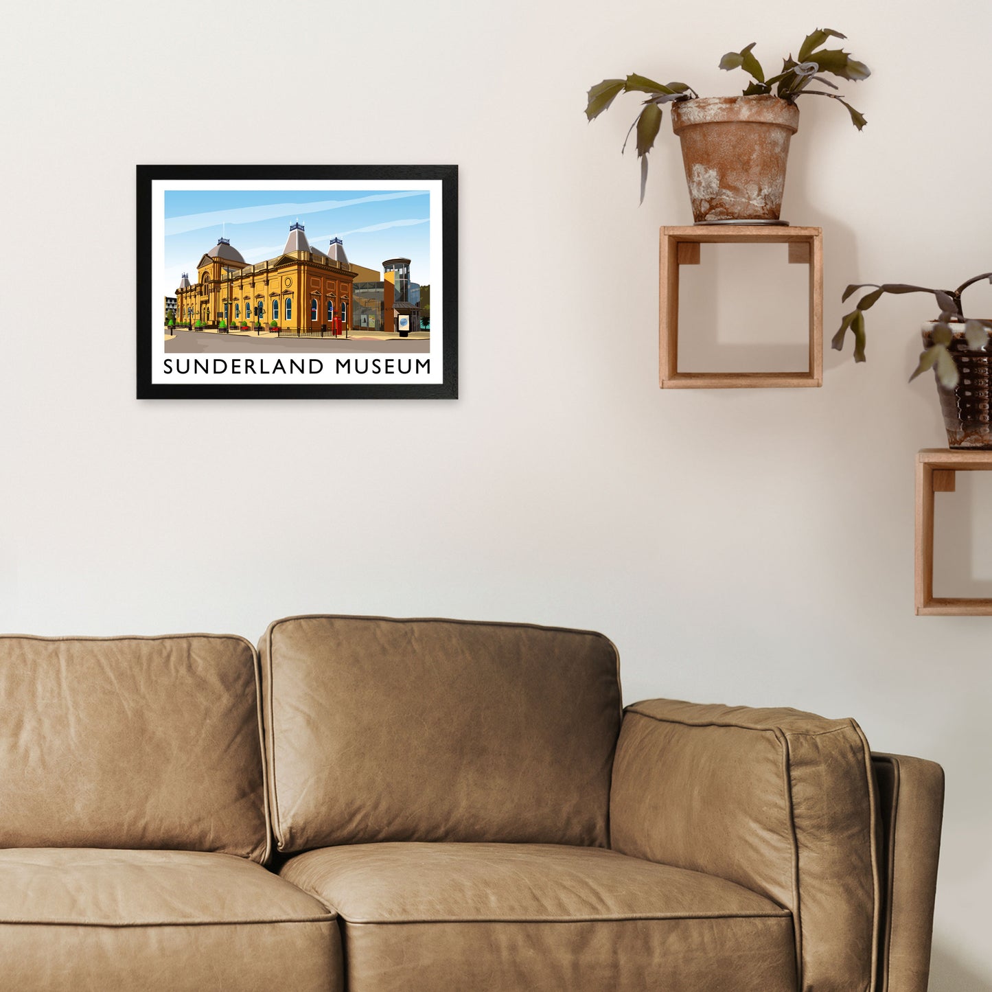 Sunderland Museum 2 Travel Art Print by Richard O'Neill A3 White Frame