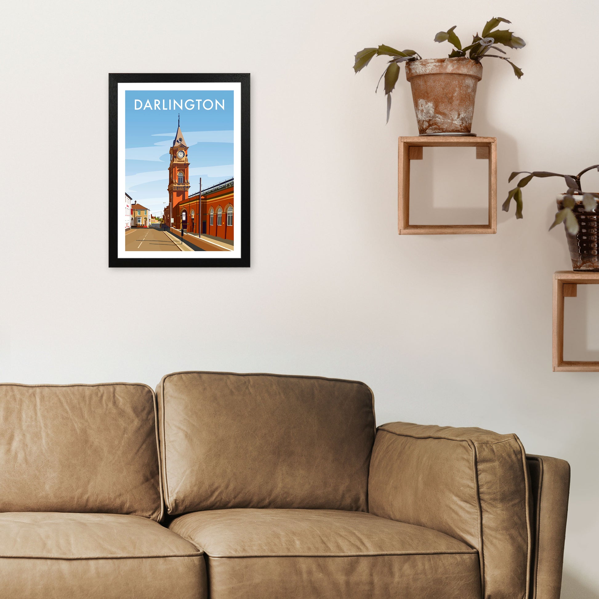 Darlington 3 Travel Art Print by Richard O'Neill A3 White Frame