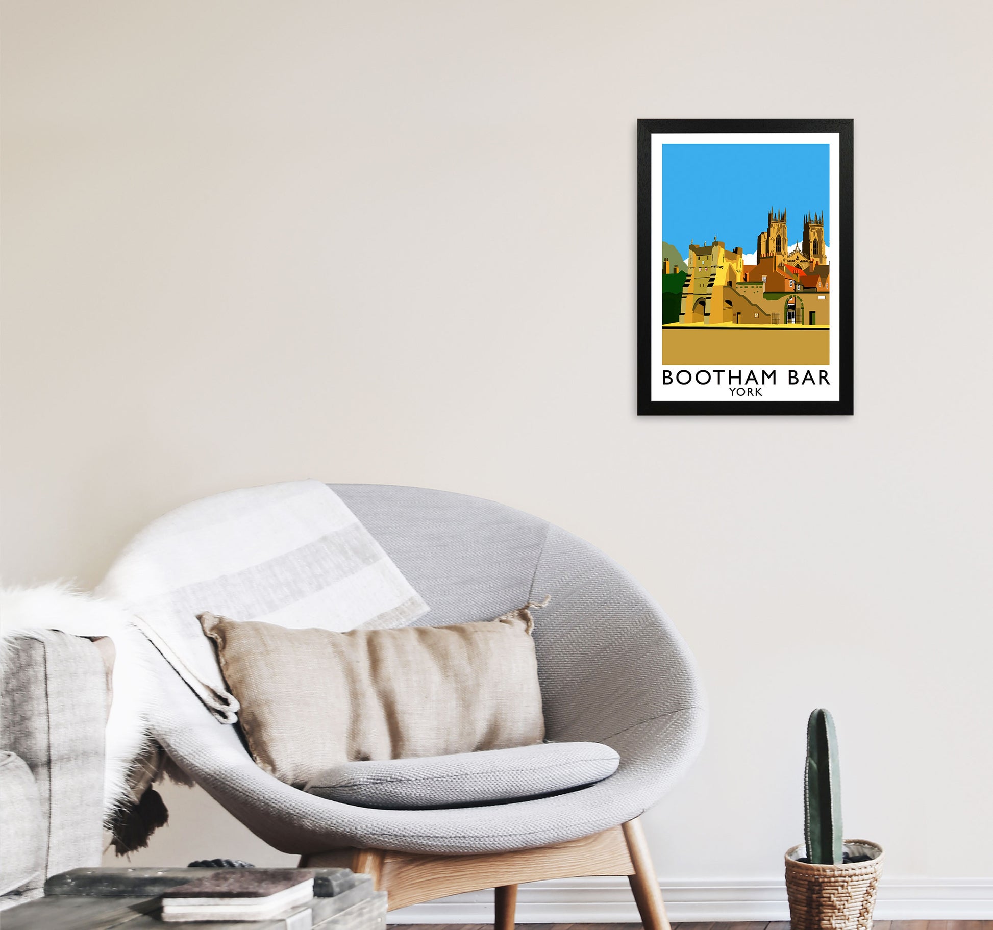 Bootham Bar York Framed Digital Art Print by Richard O'Neill A3 White Frame