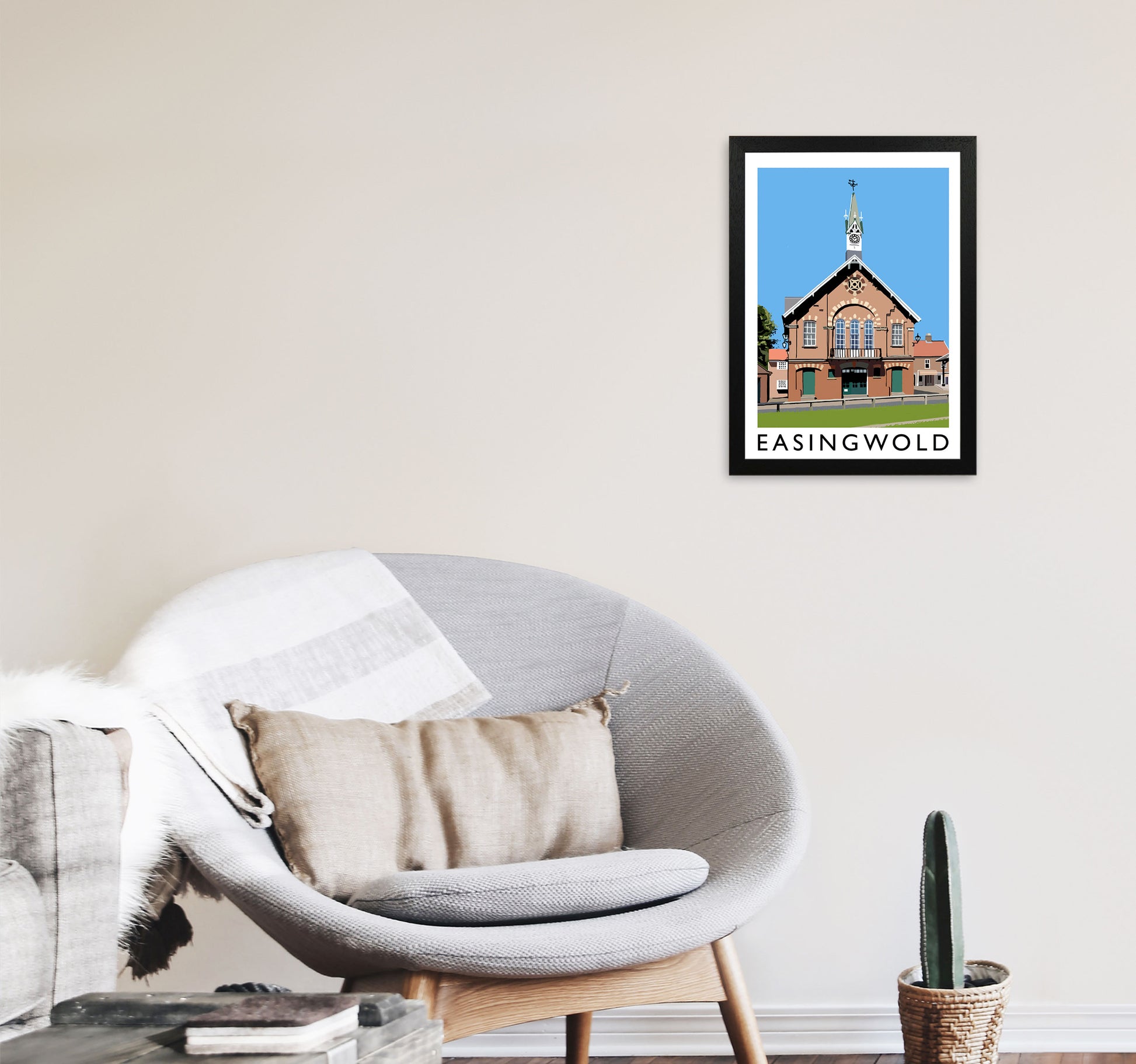 Easingwold Framed Digital Art Print by Richard O'Neill A3 White Frame