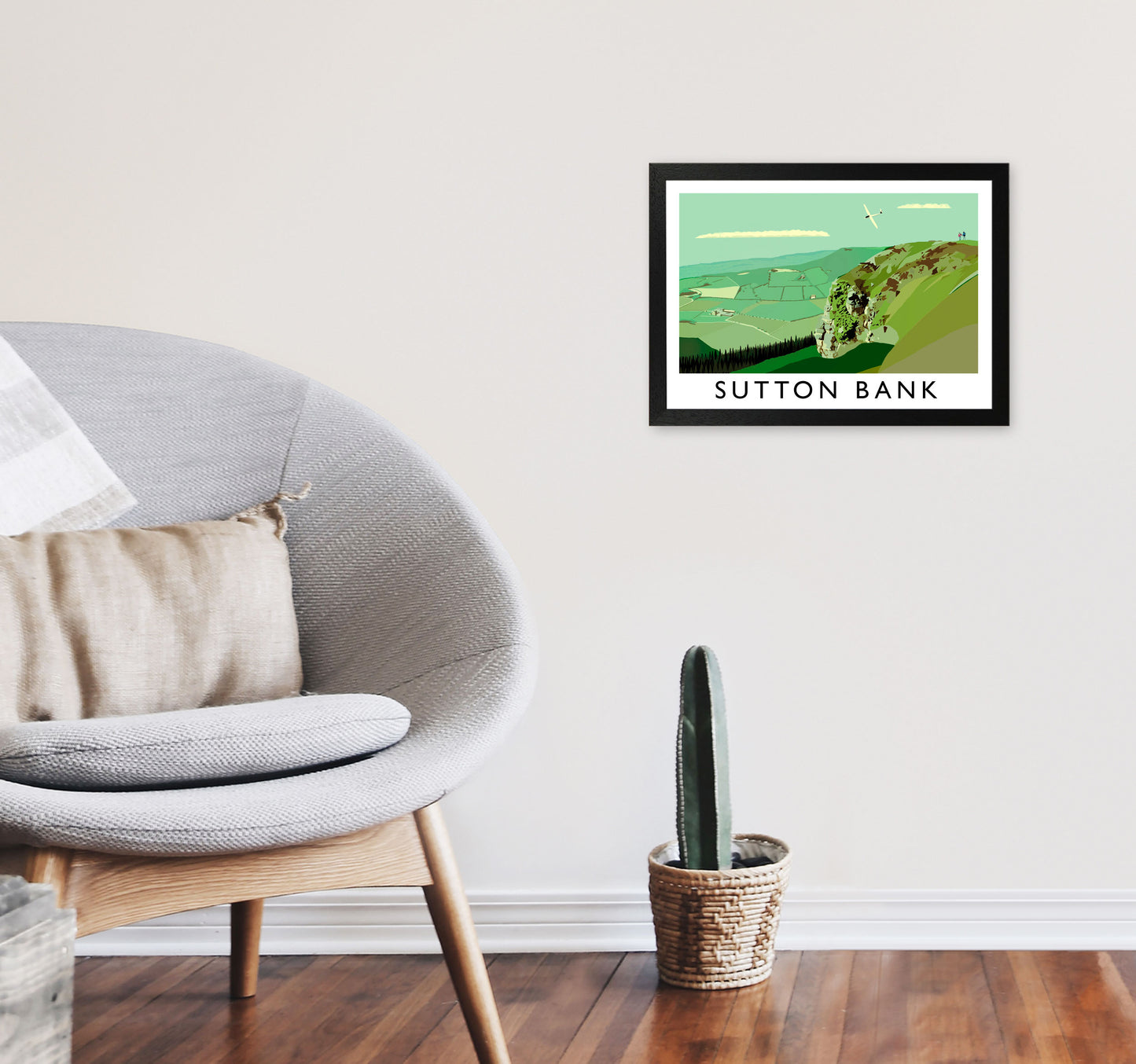 Sutton Bank Art Print by Richard O'Neill A3 White Frame