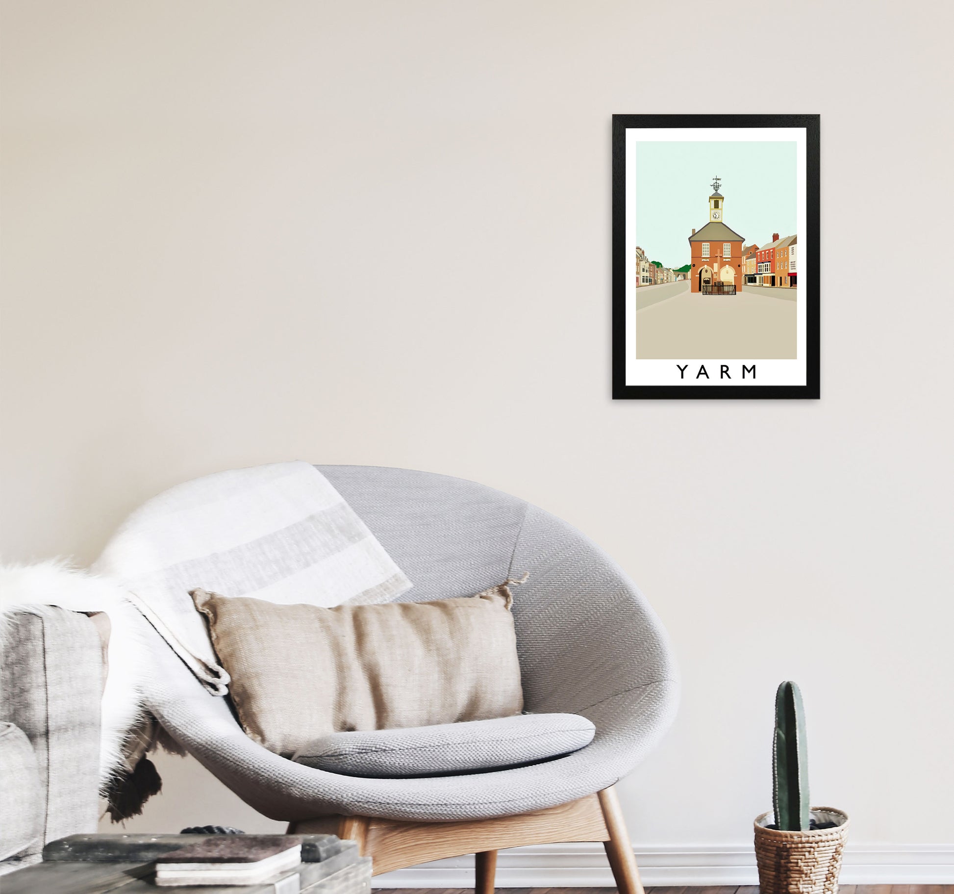 Yarm by Richard O'Neill A3 White Frame