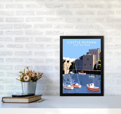 Castle Rushen by Richard O'Neill A3 White Frame