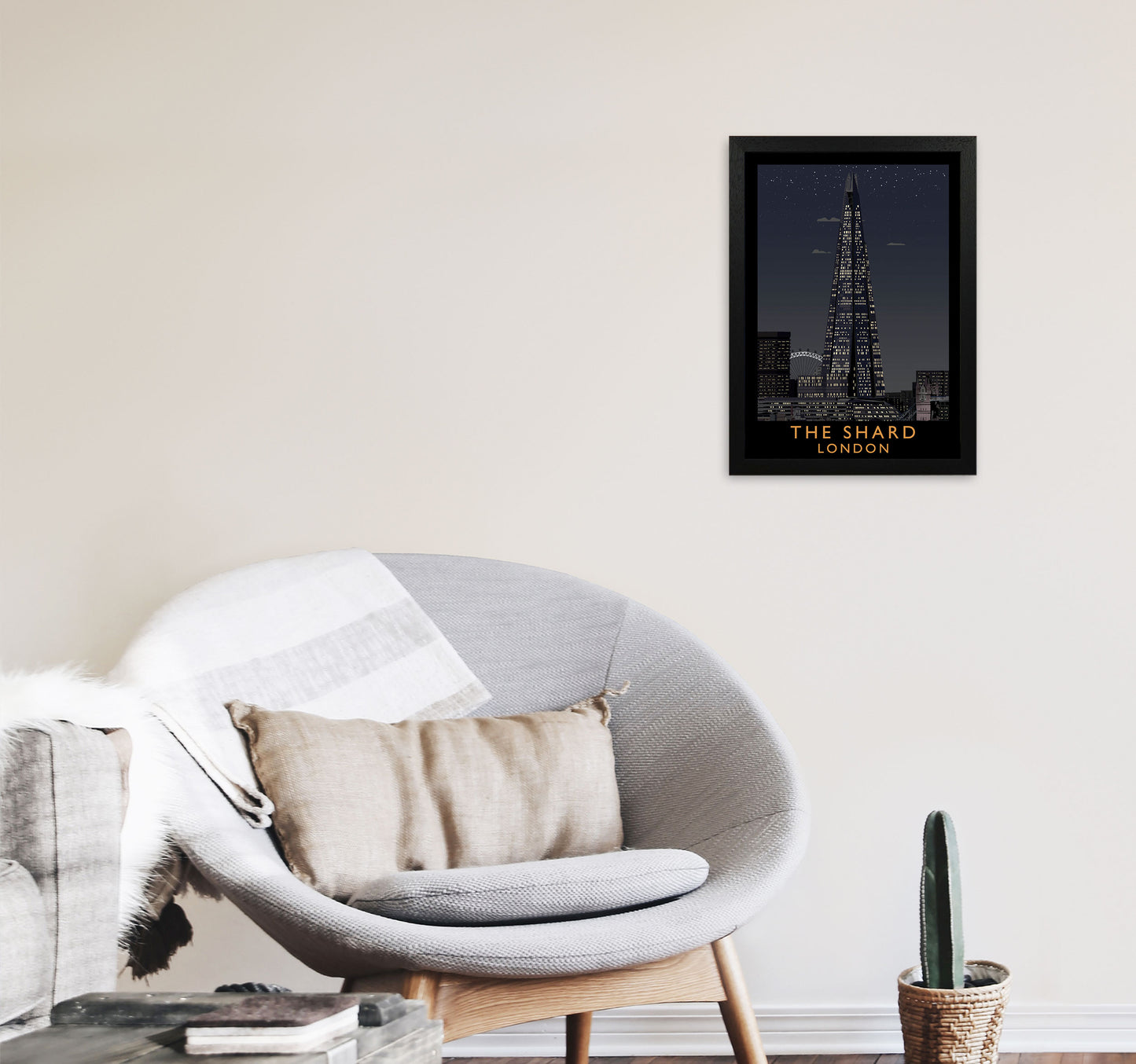 The Shard by Richard O'Neill A3 White Frame