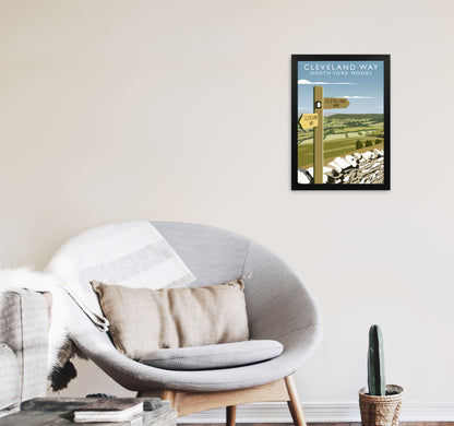 Cleveland Way (Portrait) by Richard O'Neill A3 White Frame