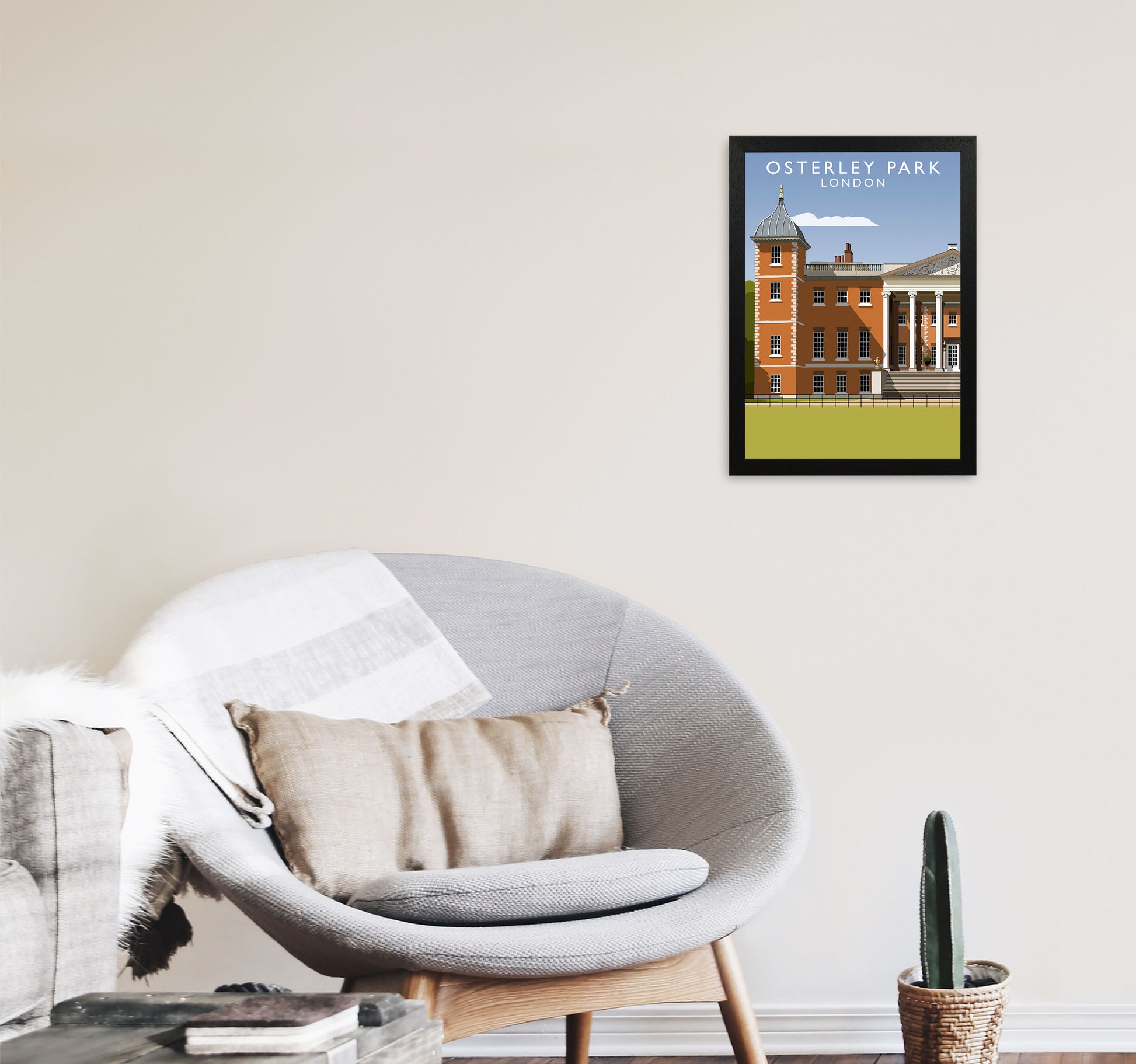 Osterlay Park (Portrait) by Richard O'Neill A3 White Frame