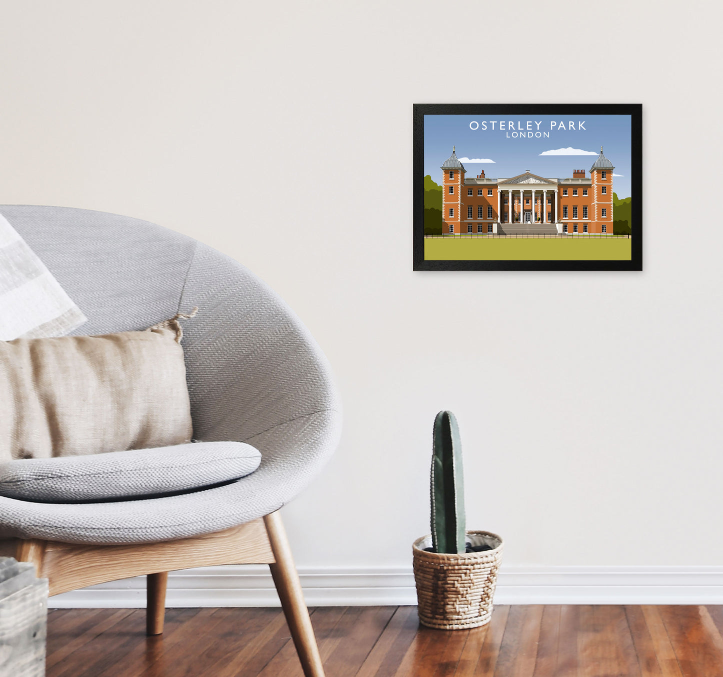 Osterley Park London Art Print by Richard O'Neill A3 White Frame