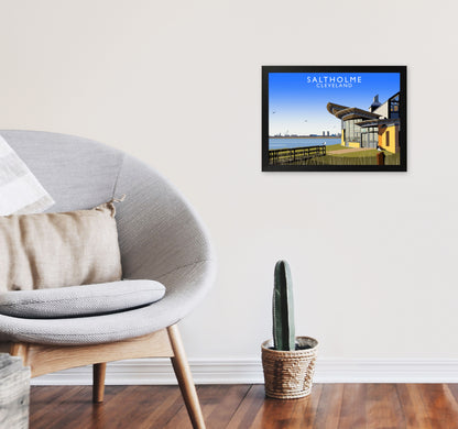 Salthome Cleveland (Landscape) by Richard O'Neill A3 White Frame