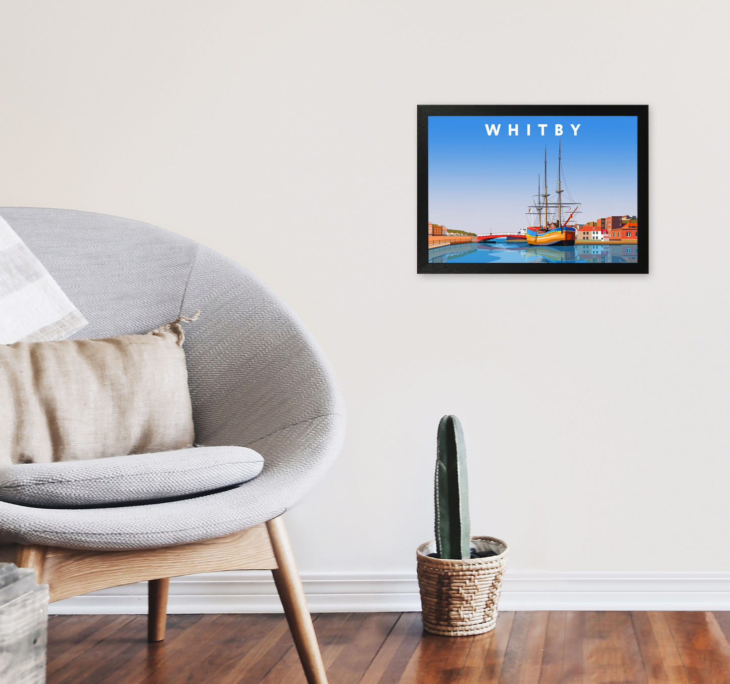 Whitby3 by Richard O'Neill A3 White Frame