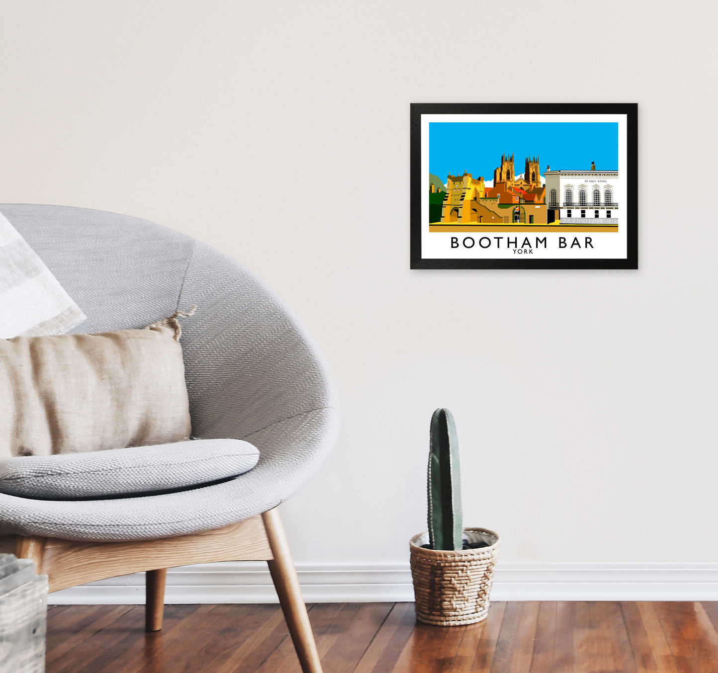 Bootham Bar York Art Print by Richard O'Neill A3 White Frame