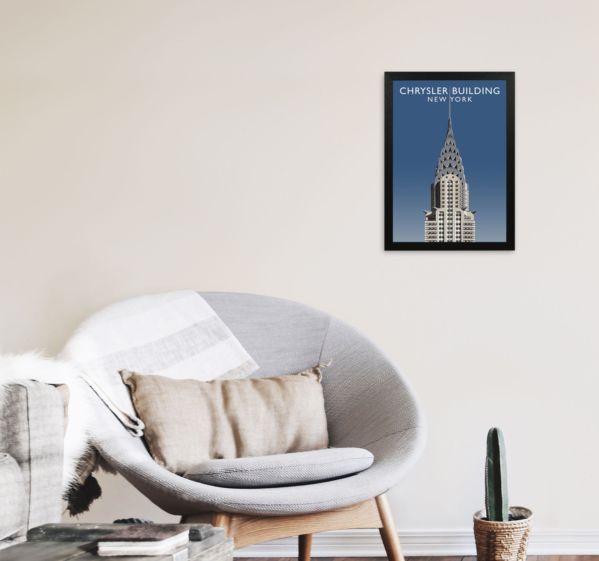 Chrysler Building by Richard O'Neill A3 White Frame