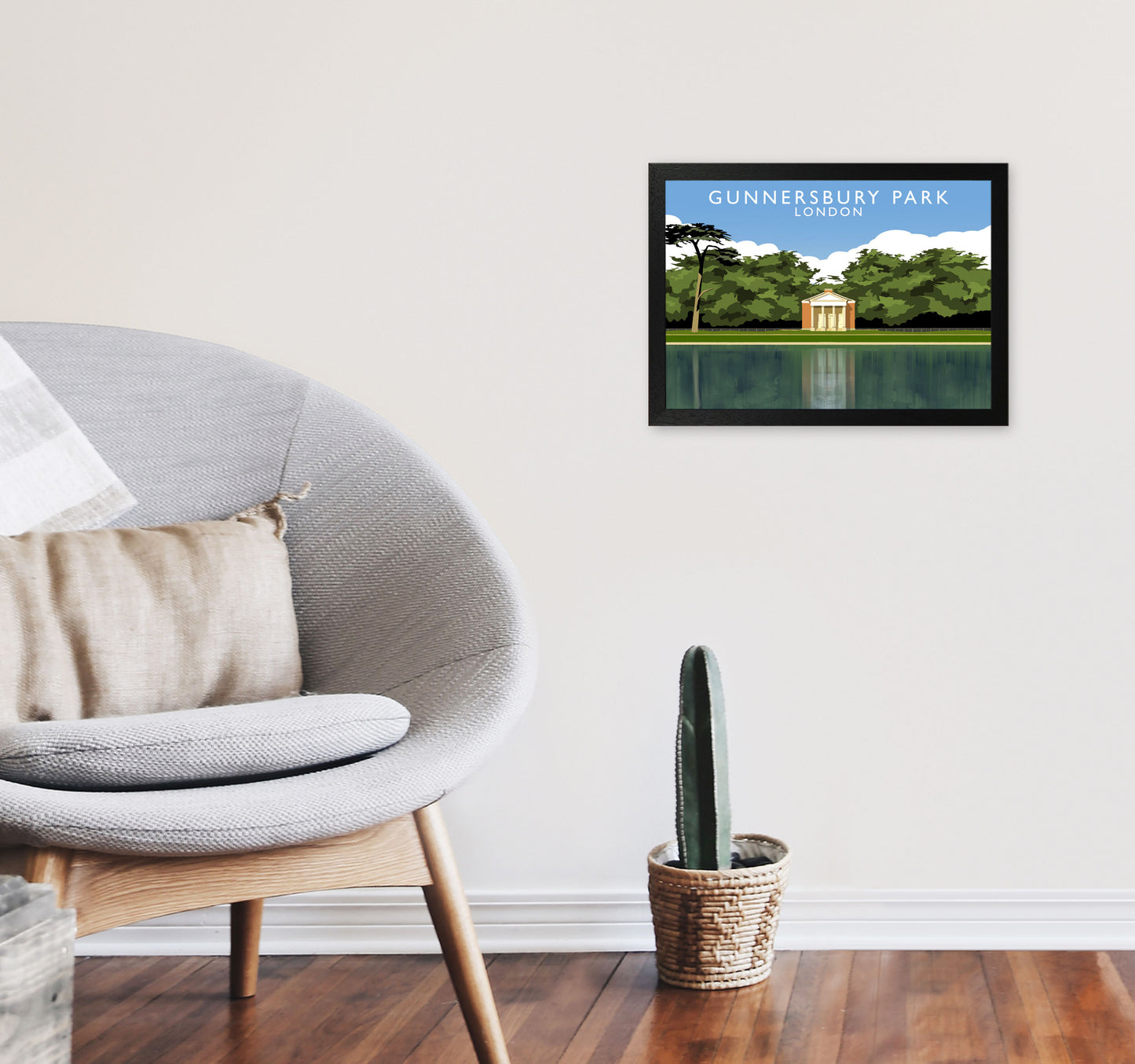 Gunnersbury Park by Richard O'Neill A3 White Frame