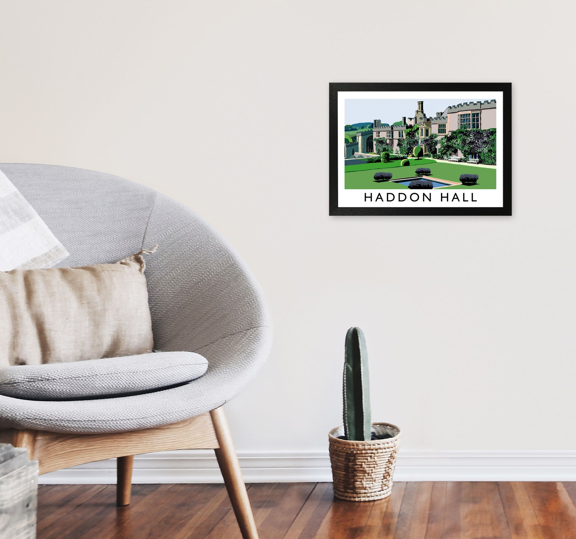 Haddon Hall 2 by Richard O'Neill A3 White Frame