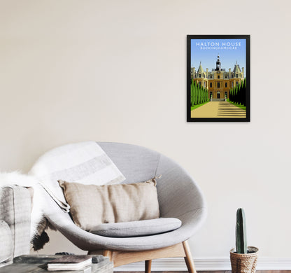 Halton House Portrait by Richard O'Neill A3 White Frame