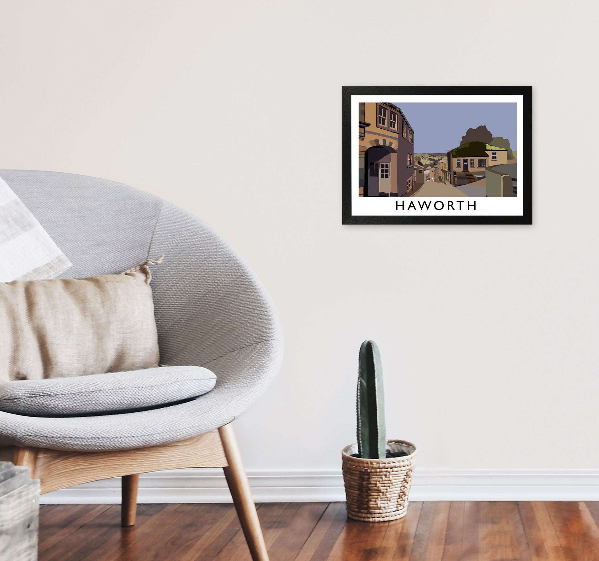 Haworth Framed Digital Art Print by Richard O'Neill A3 White Frame