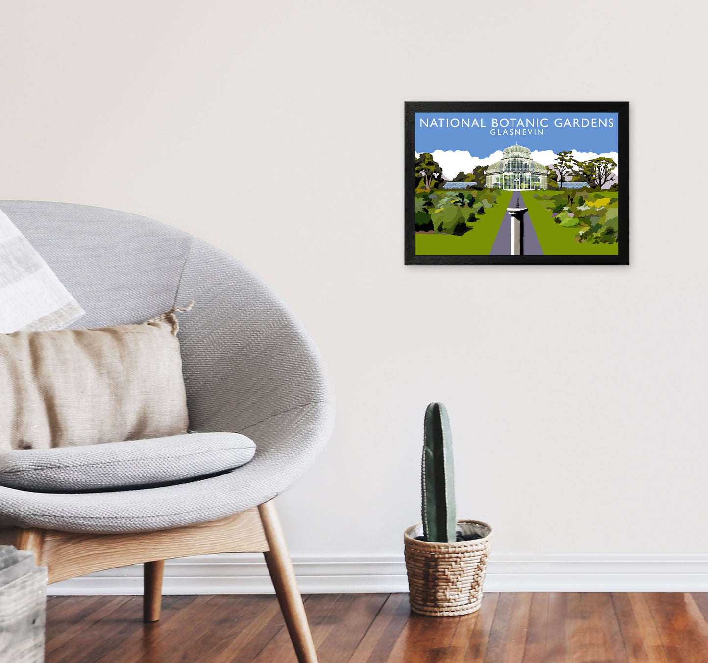 National Botanic Gardens Glasnevin Travel Art Print by Richard O'Neill A3 White Frame