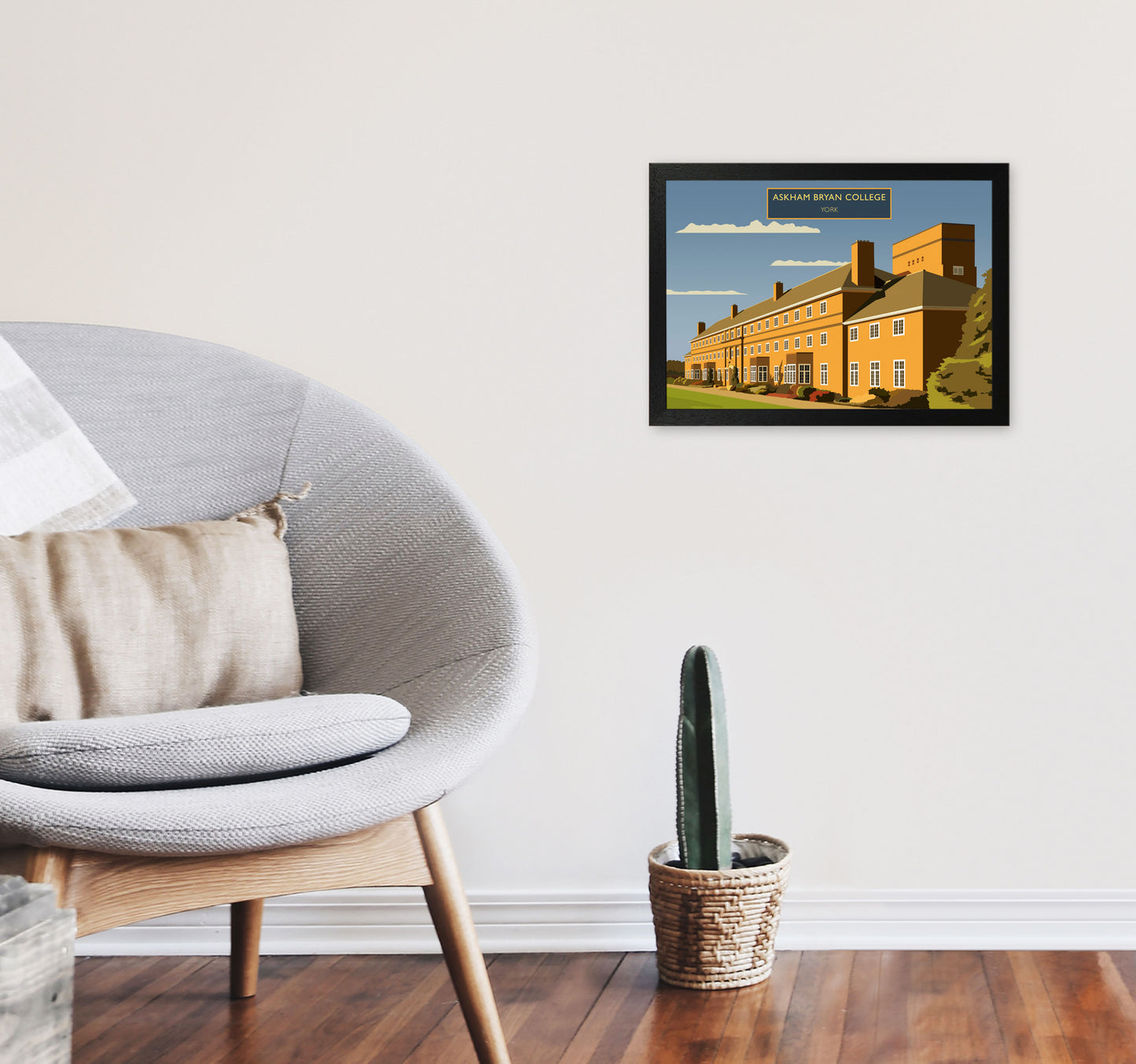 Askham Bryan College by Richard O'Neill A3 White Frame