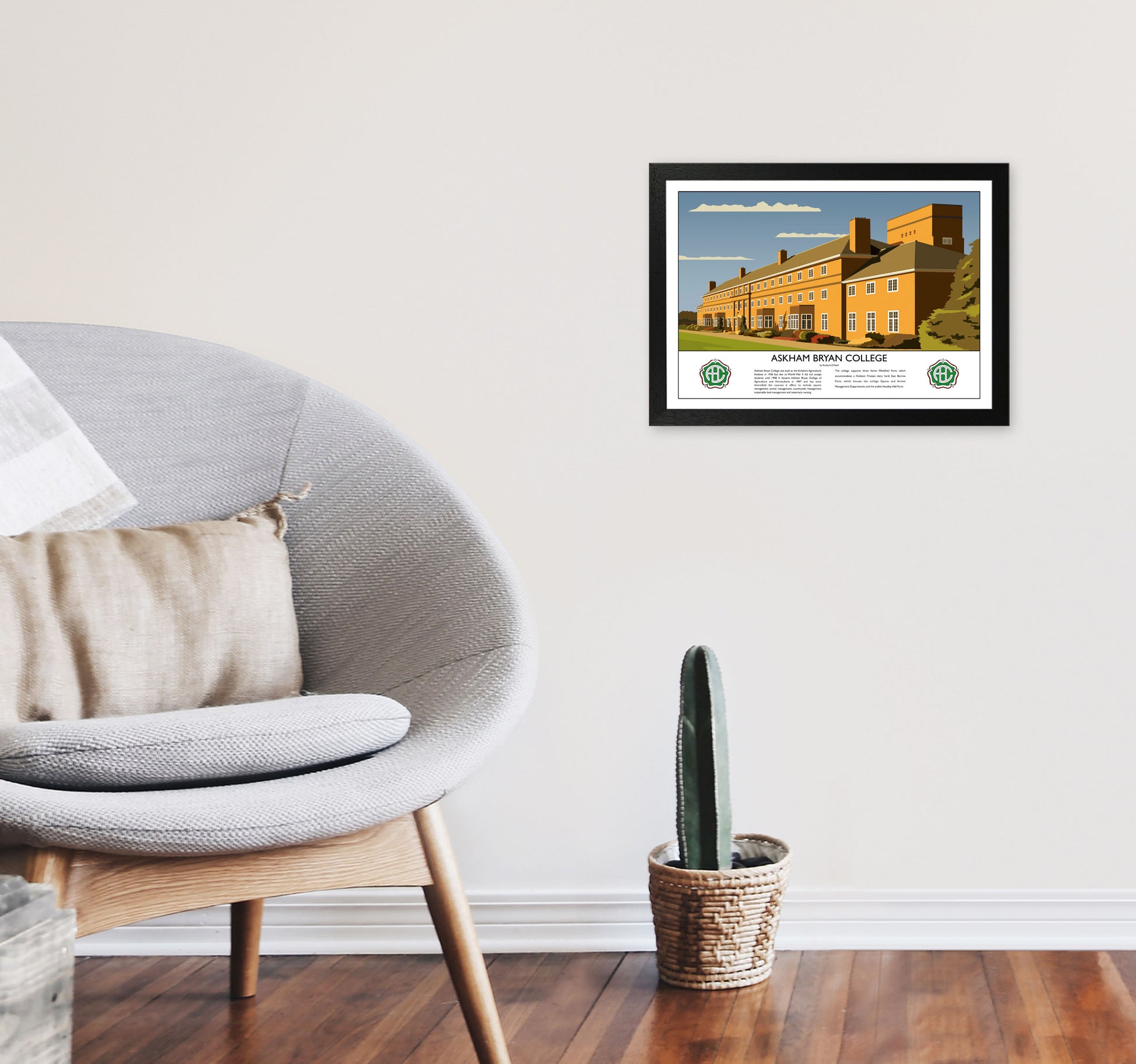 Askham Bryan College V2 by Richard O'Neill A3 White Frame