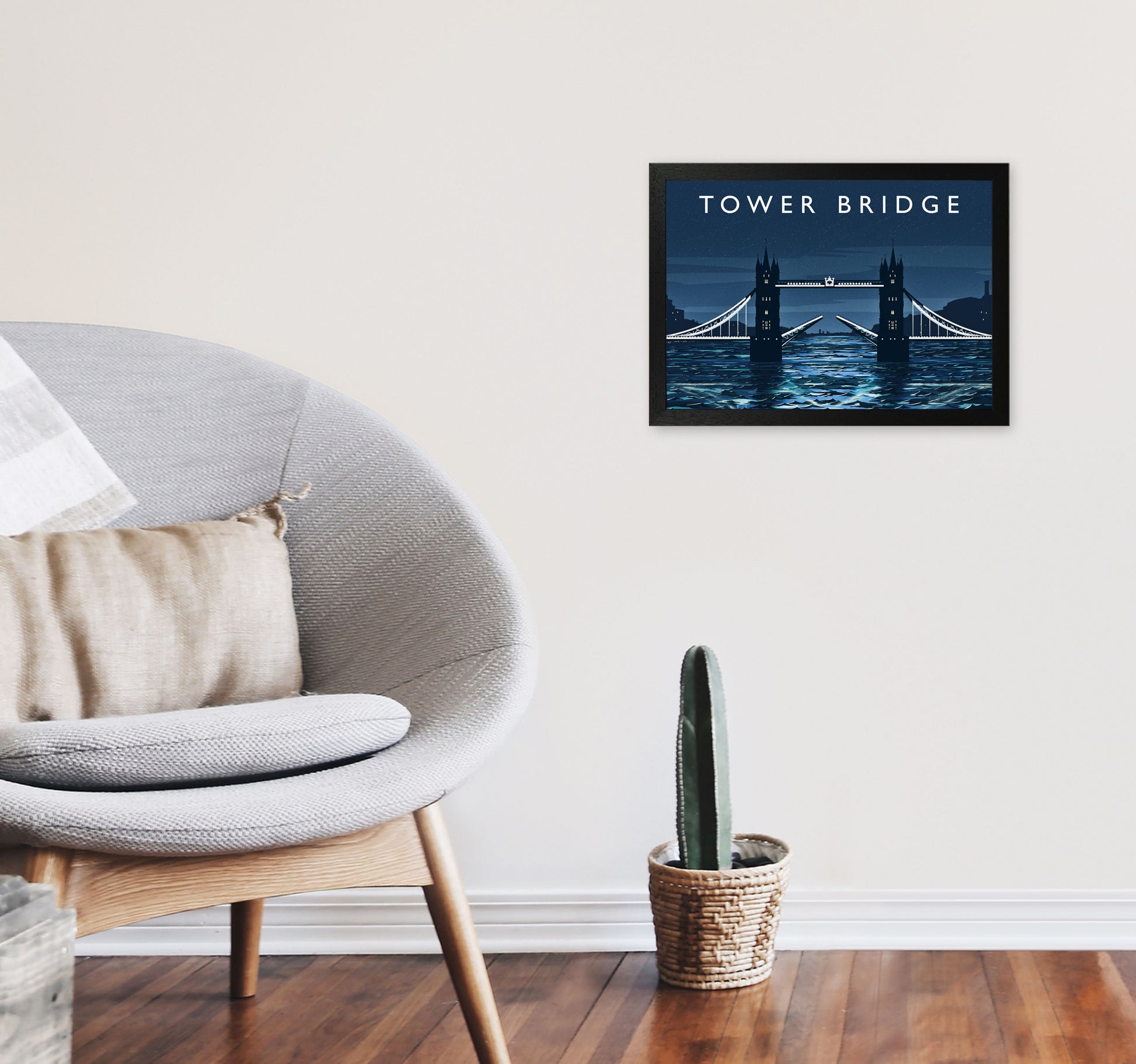 Tower Bridge by Richard O'Neill A3 White Frame