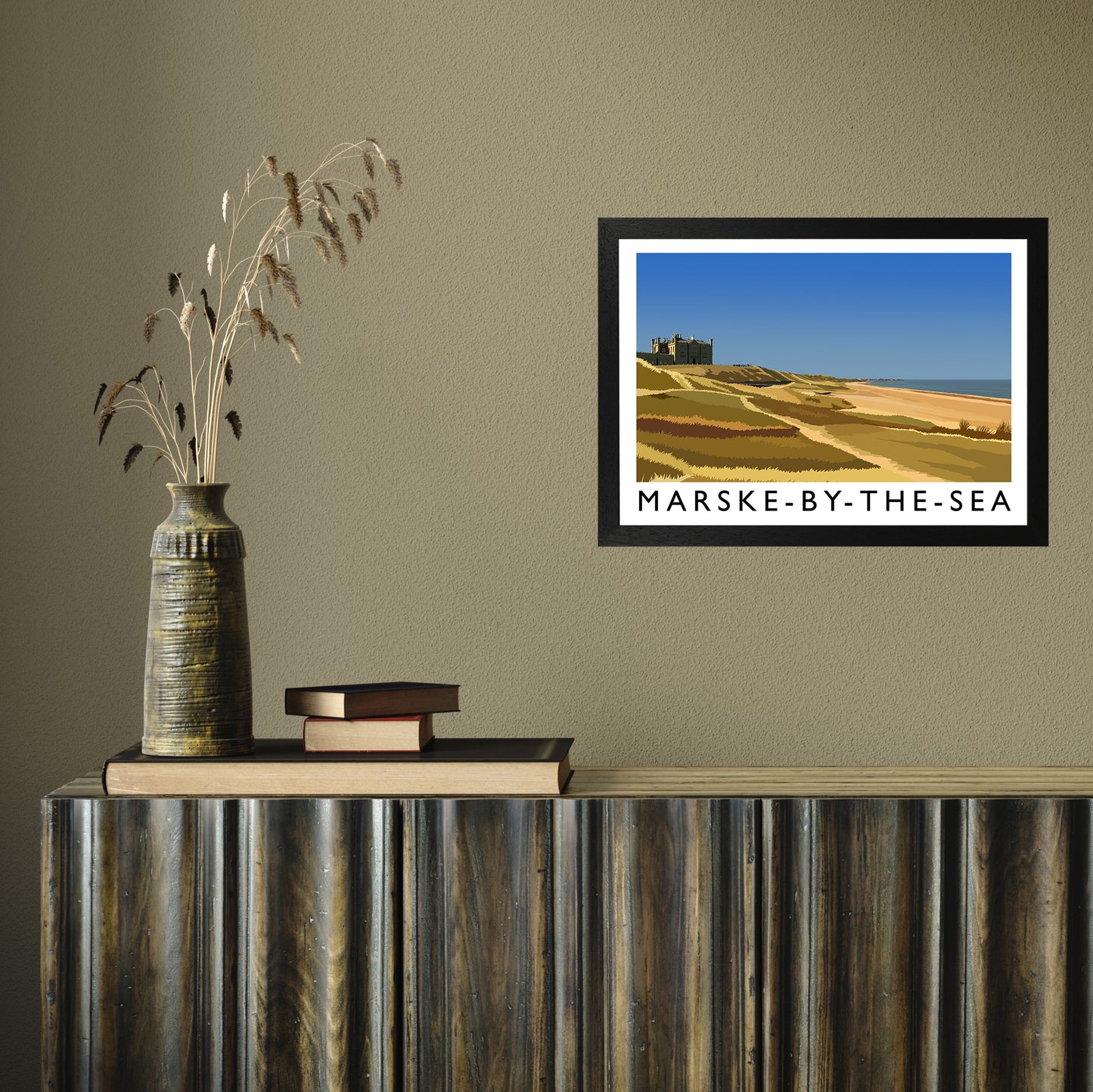 Marske-by-the-Sea 3 by Richard O'Neill A3 Black Frame