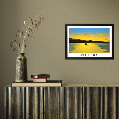 Whitby (Sunset) 2 by Richard O'Neill A3 Black Frame