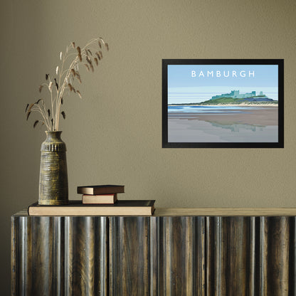 Bamburgh by Richard O'Neill A3 Black Frame