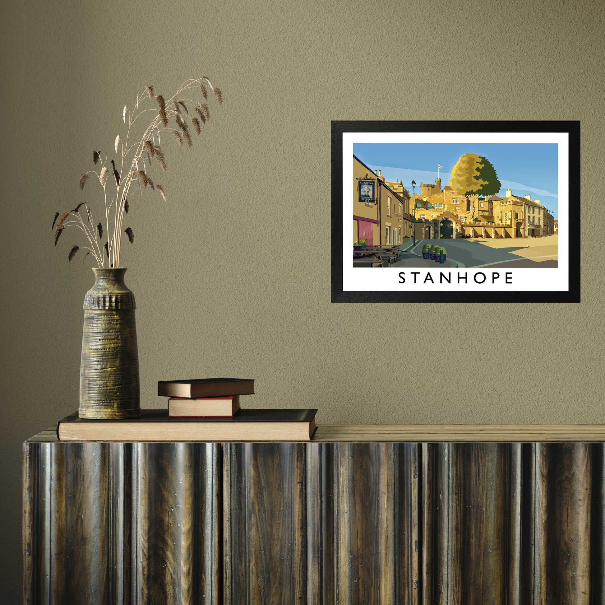 Stanhope by Richard O'Neill A3 Black Frame