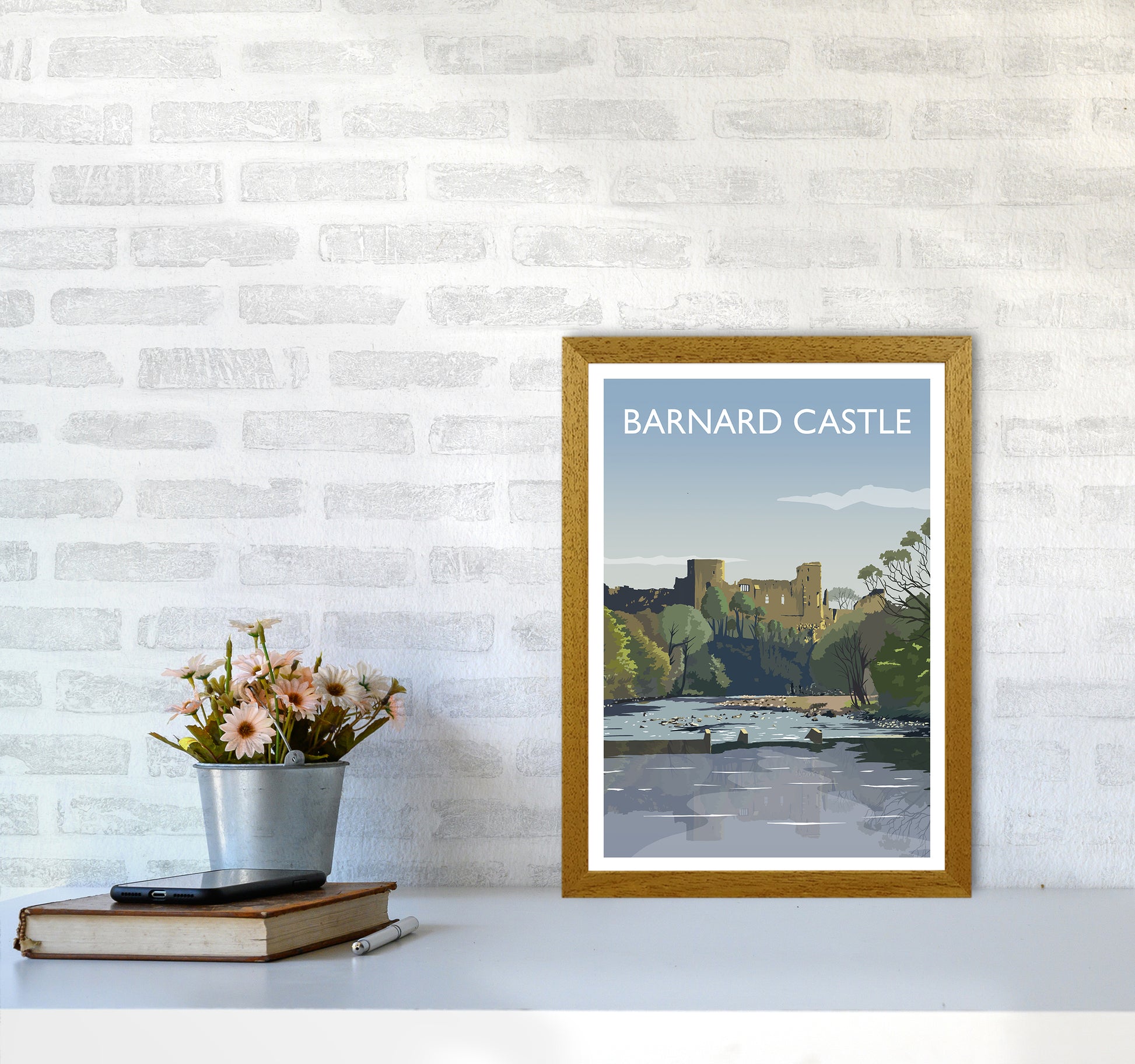 Barnard Castle 2 Portrait Art Print by Richard O'Neill A3 Print Only