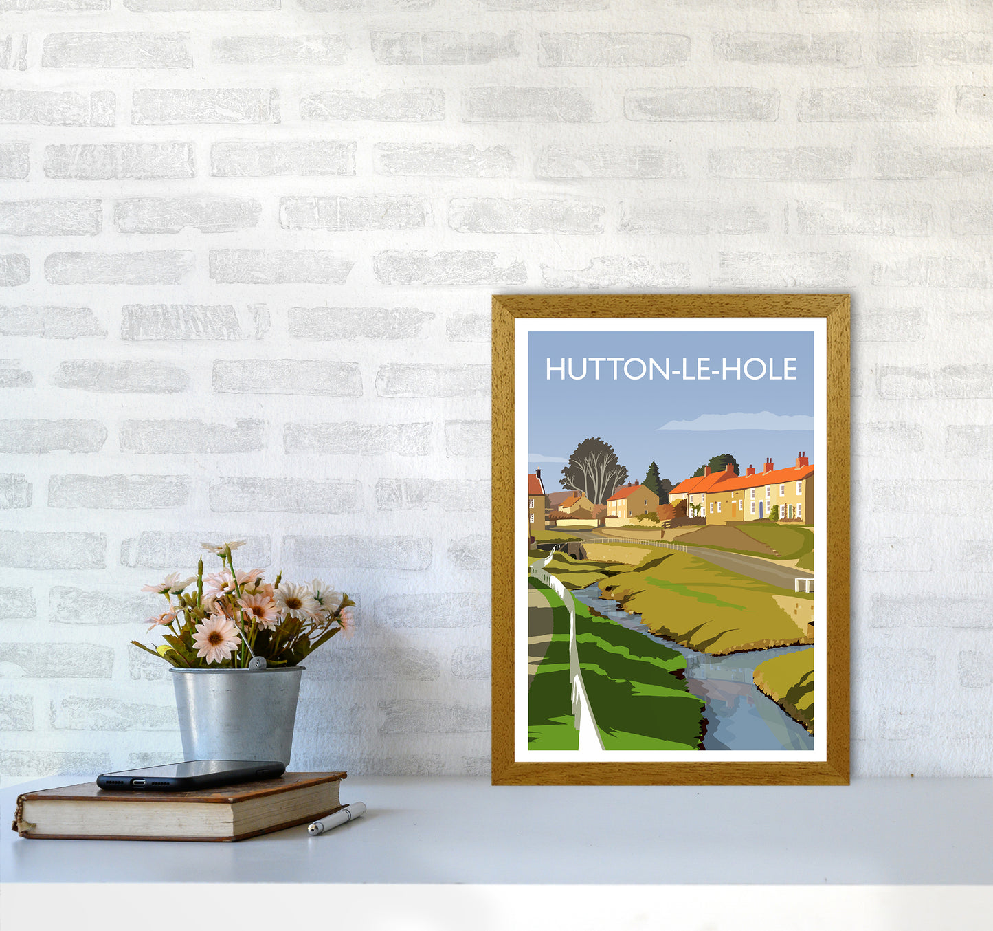 Hutton-Le-Hole Portrait Art Print by Richard O'Neill A3 Print Only