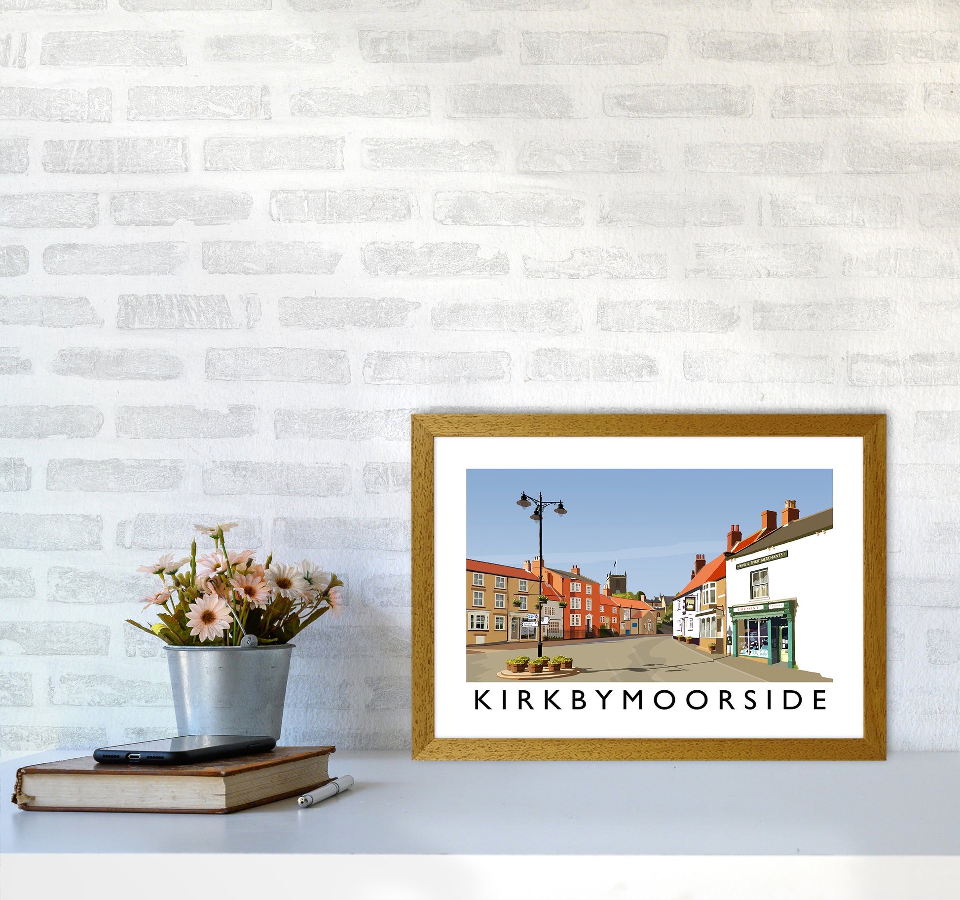 Kirkbymoorside Art Print by Richard O'Neill A3 Print Only