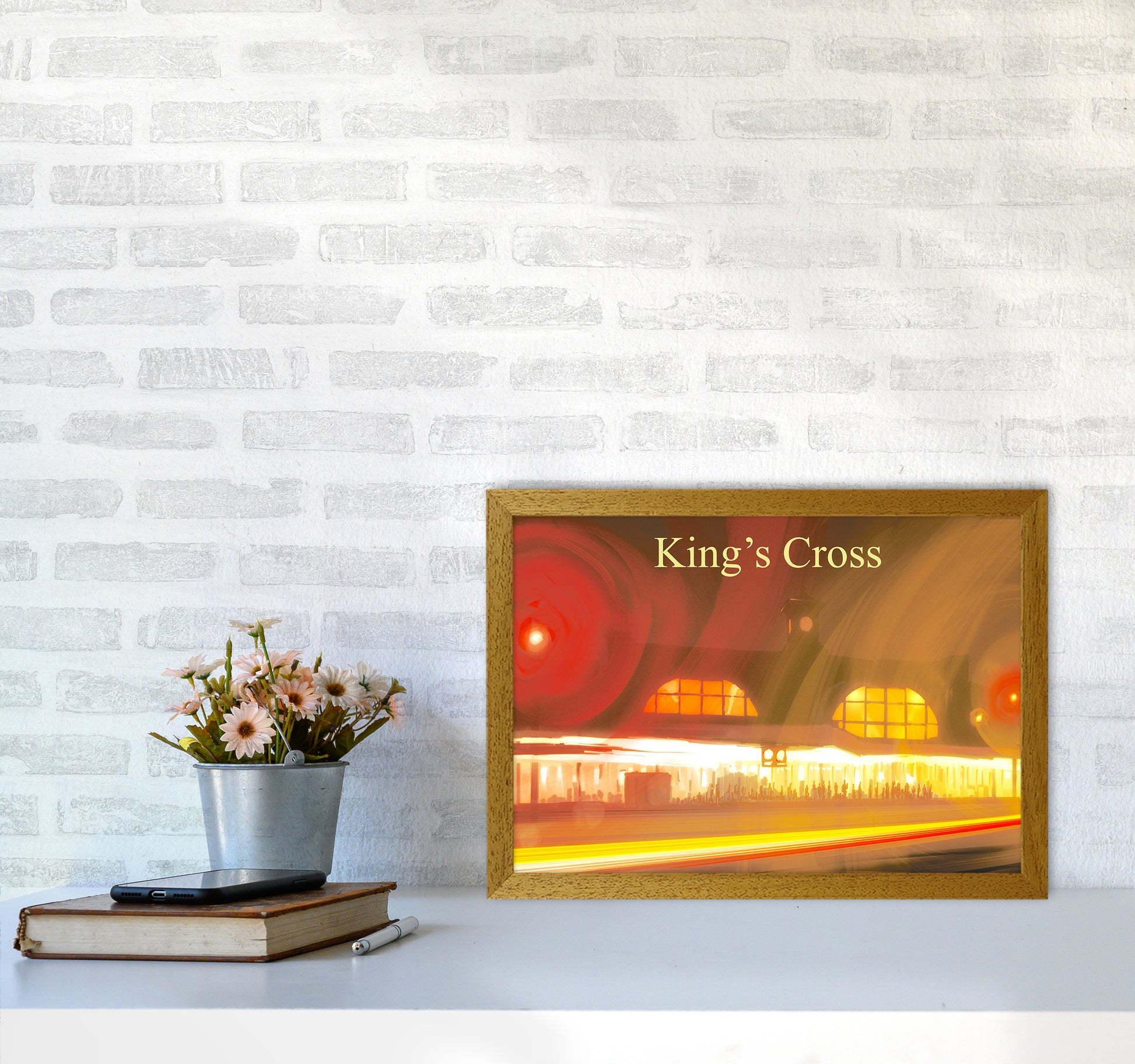 King's Cross Travel Art Print by Richard O'Neill A3 Print Only