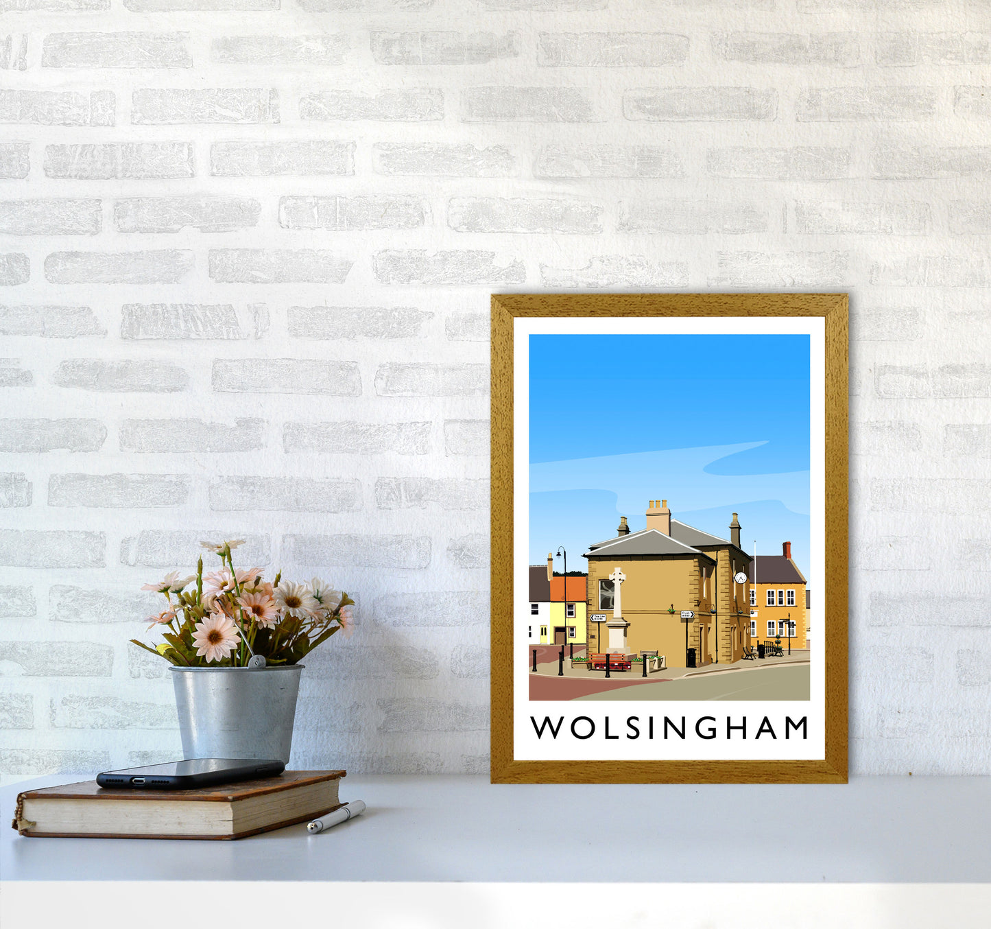 Wolsingham 2 portrait Travel Art Print by Richard O'Neill A3 Print Only