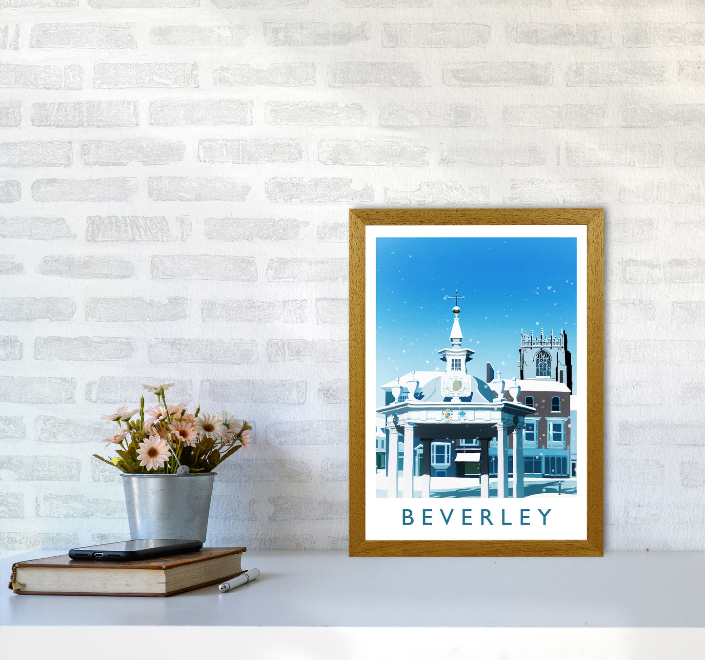 Beverley (Snow) 2 portrait Travel Art Print by Richard O'Neill A3 Print Only