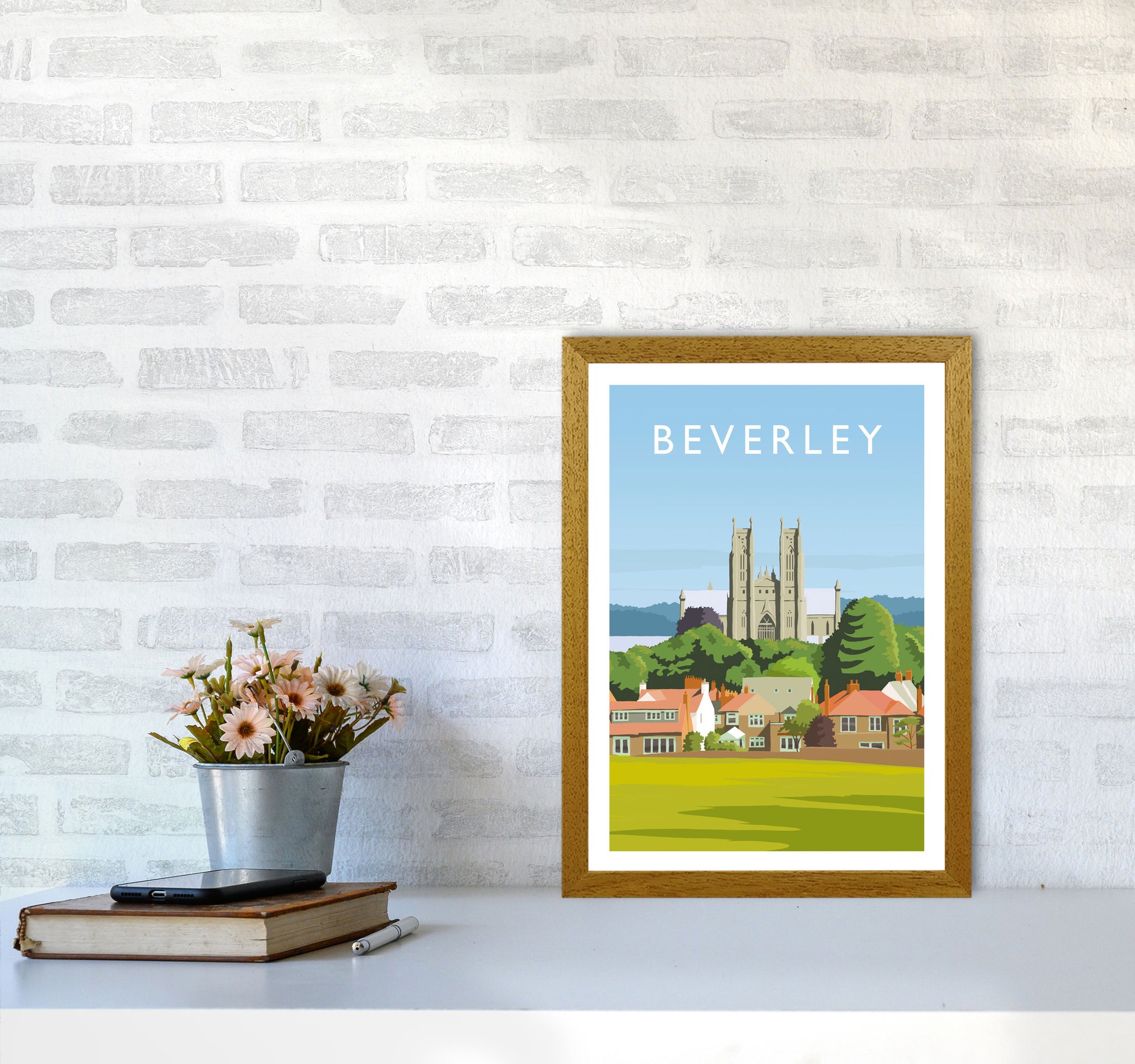 Beverley 3 portrait Travel Art Print by Richard O'Neill A3 Print Only